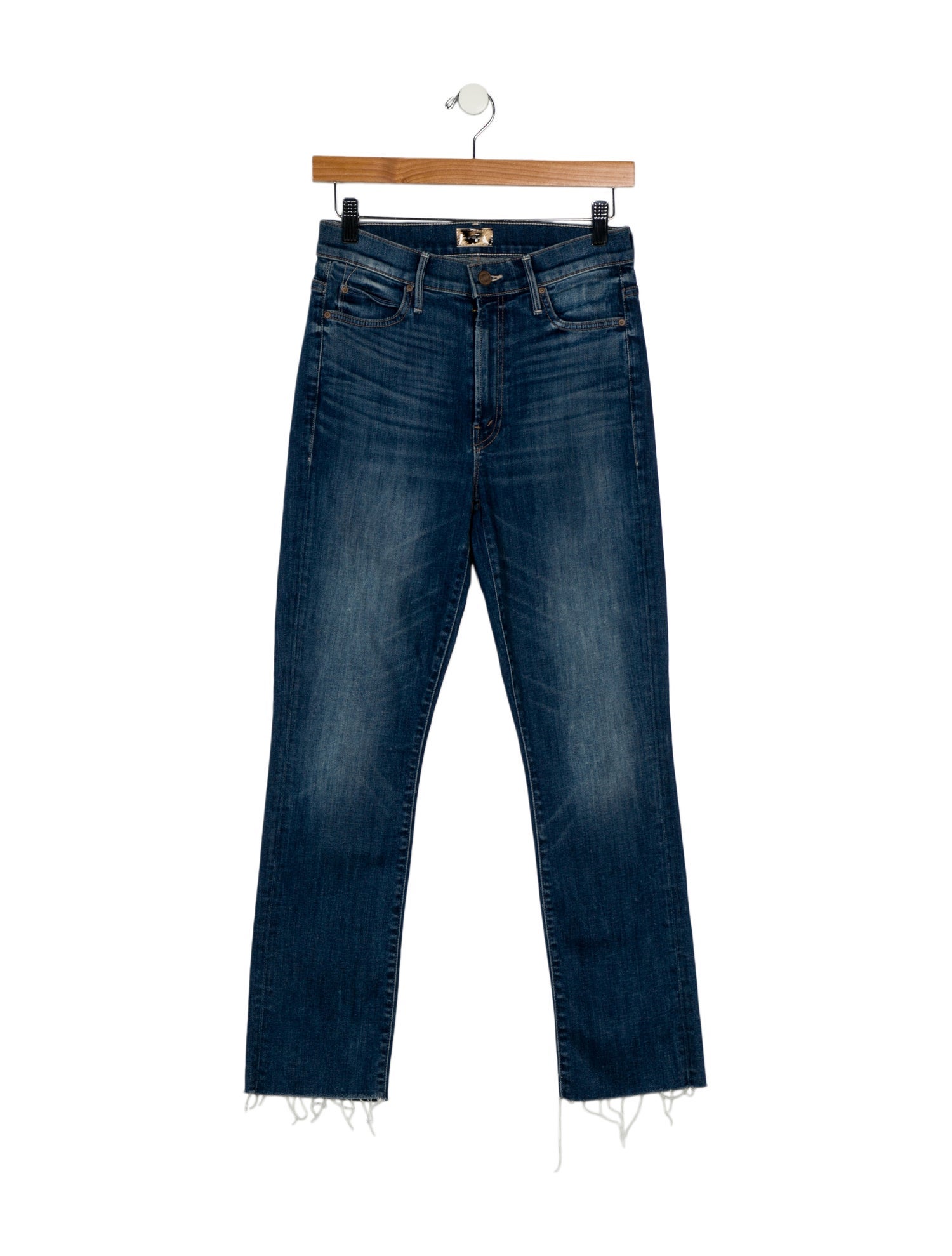 Mother Mid-Rise Straight Leg Jeans