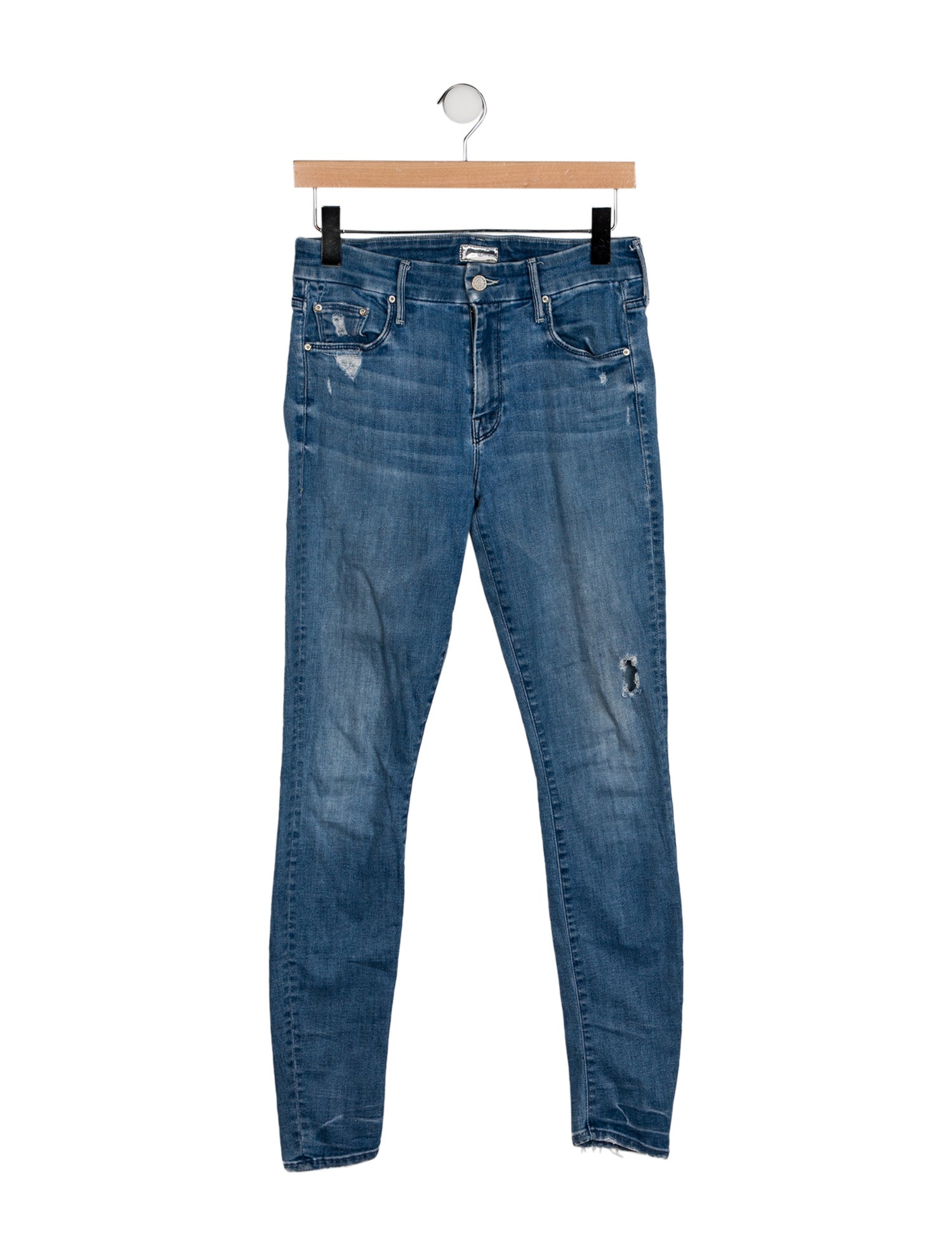 Mother Mid-Rise Skinny Leg Jeans