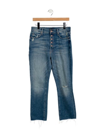 Mother Mid-Rise Straight Leg Jeans