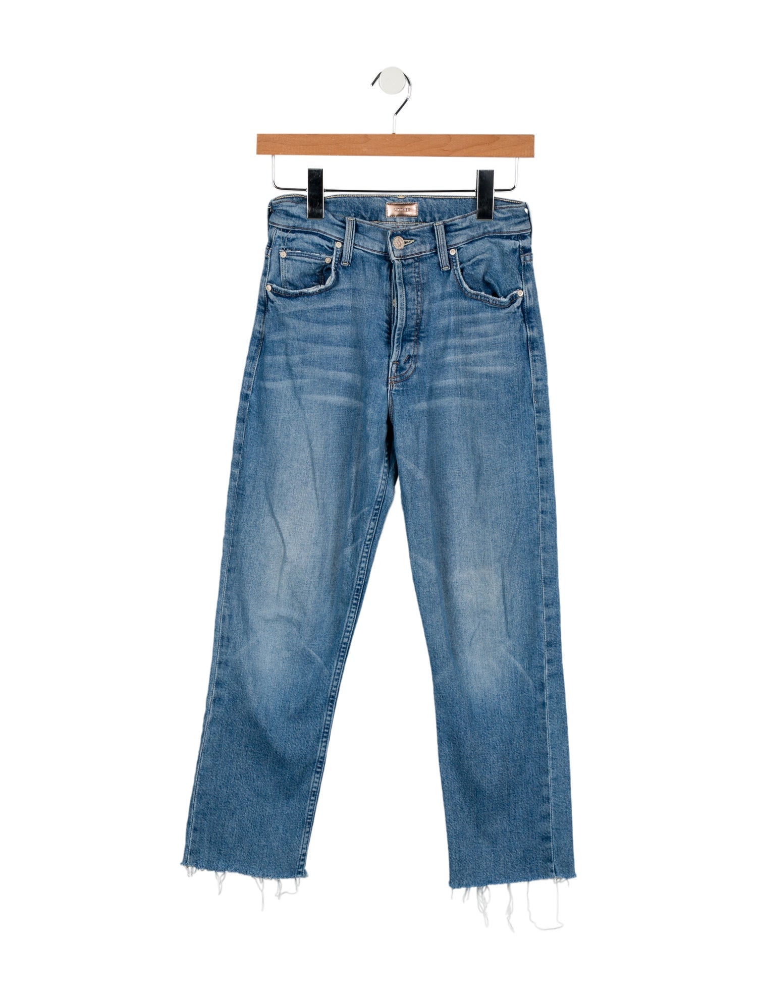 Mother Mid-Rise Straight Leg Jeans