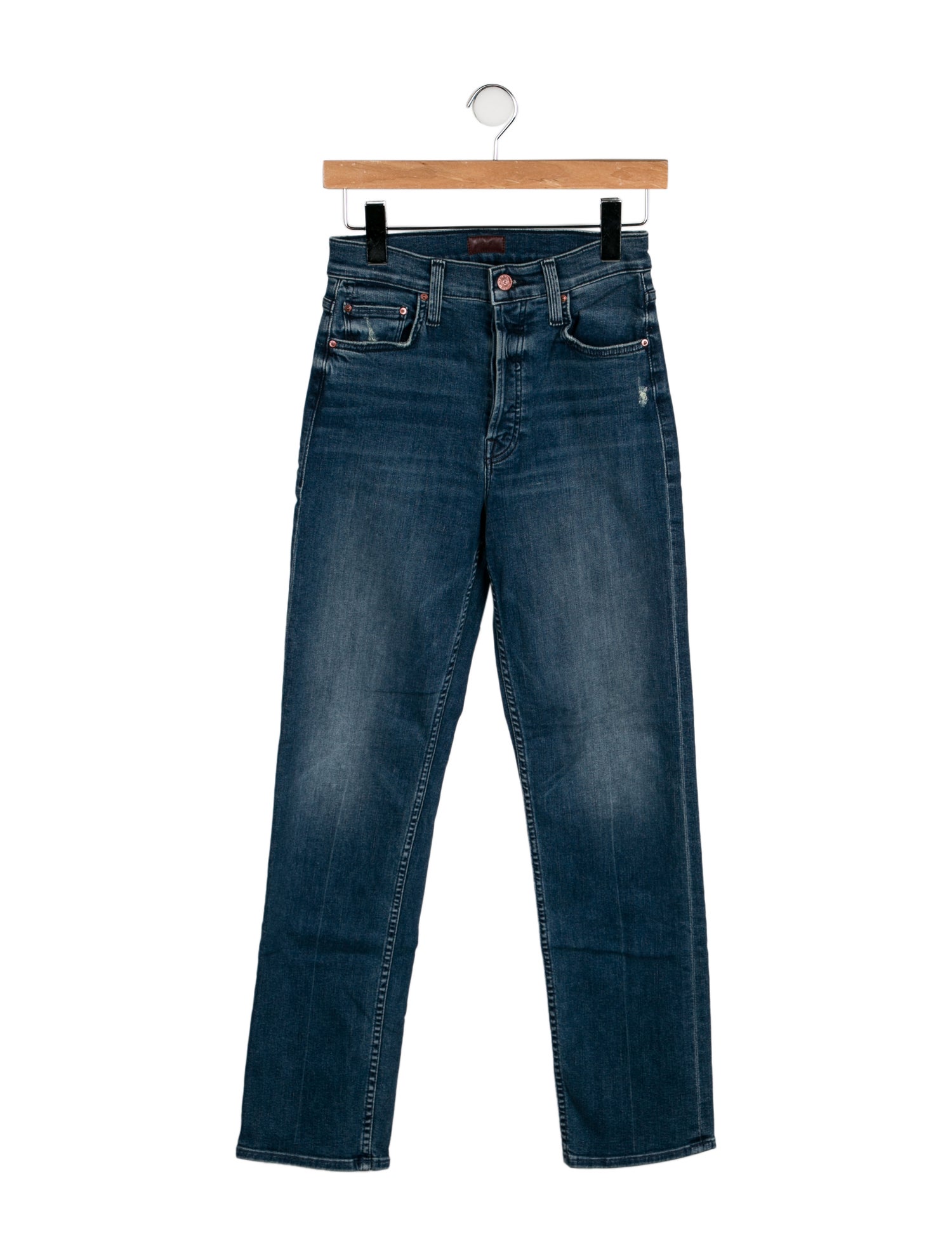 Mother Mid-Rise Straight Leg Jeans