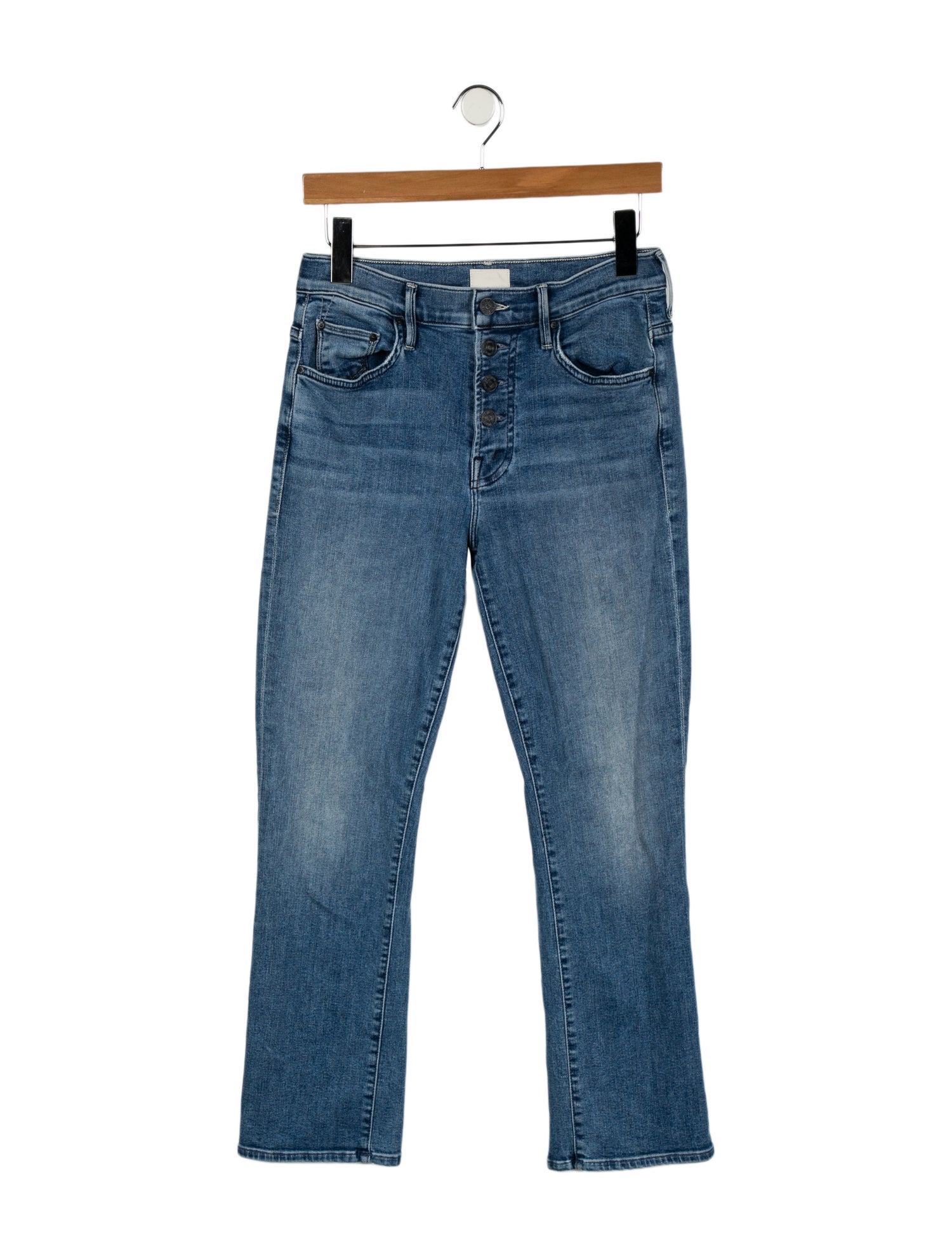 Mother Mid-Rise Straight Leg Jeans