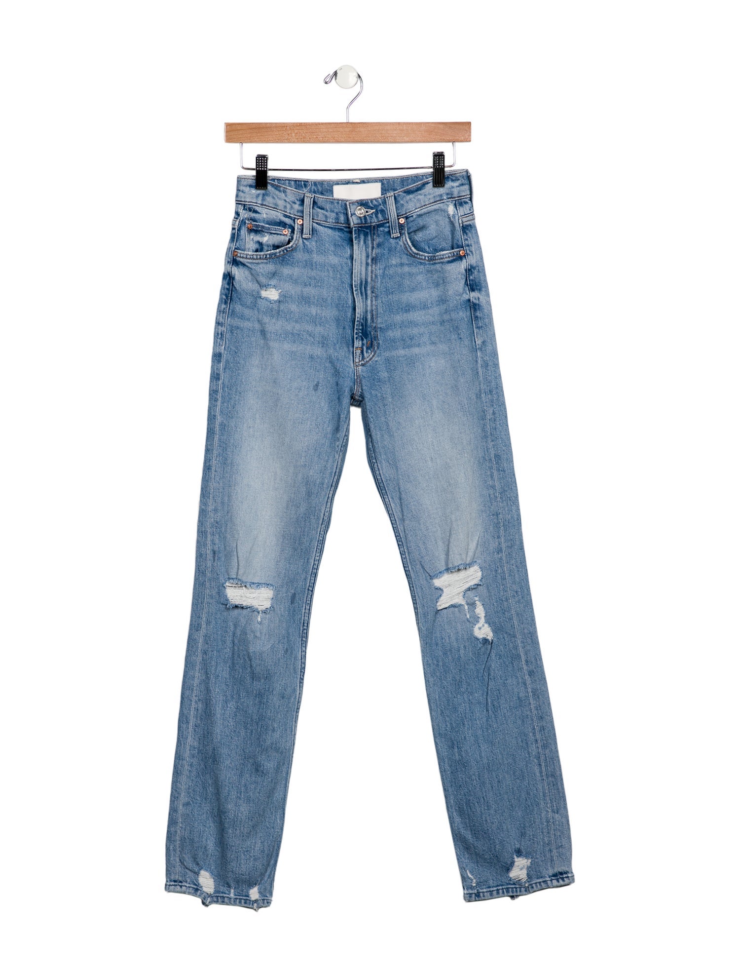 Mother Mid-Rise Straight Leg Jeans