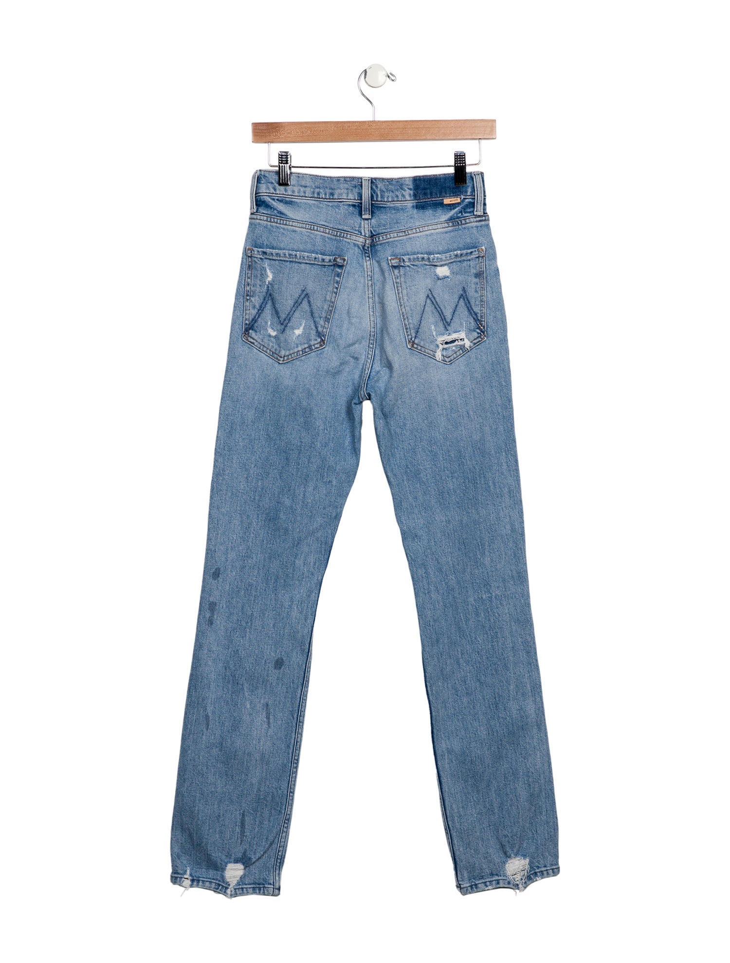 Mother Mid-Rise Straight Leg Jeans