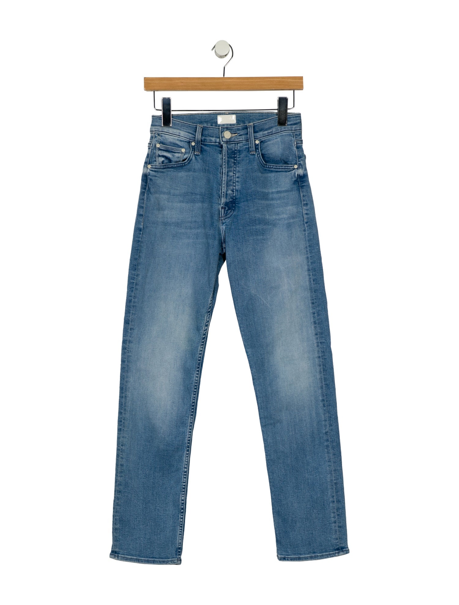 Mother Mid-Rise Straight Leg Jeans
