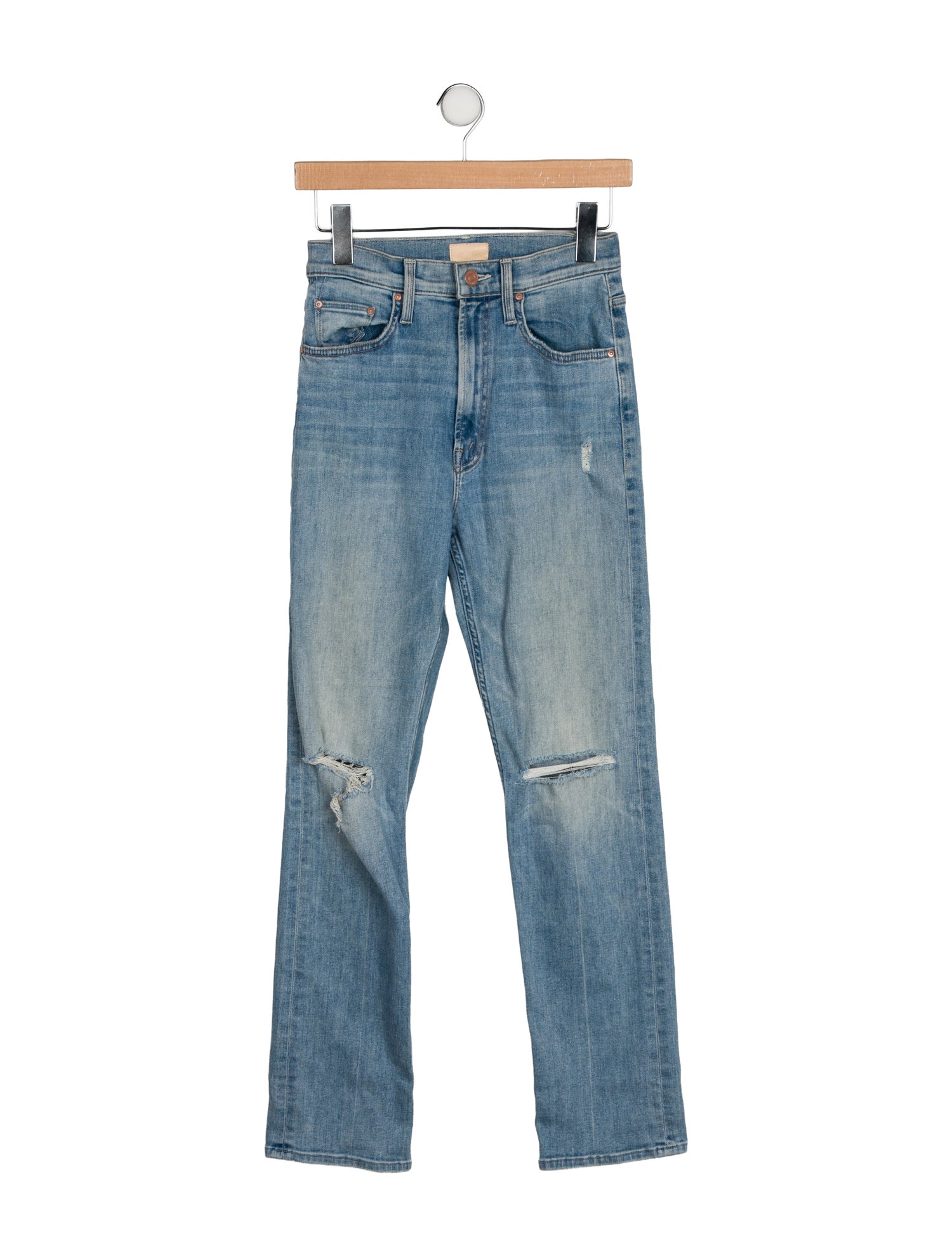 Mother High-Rise Straight Leg Jeans