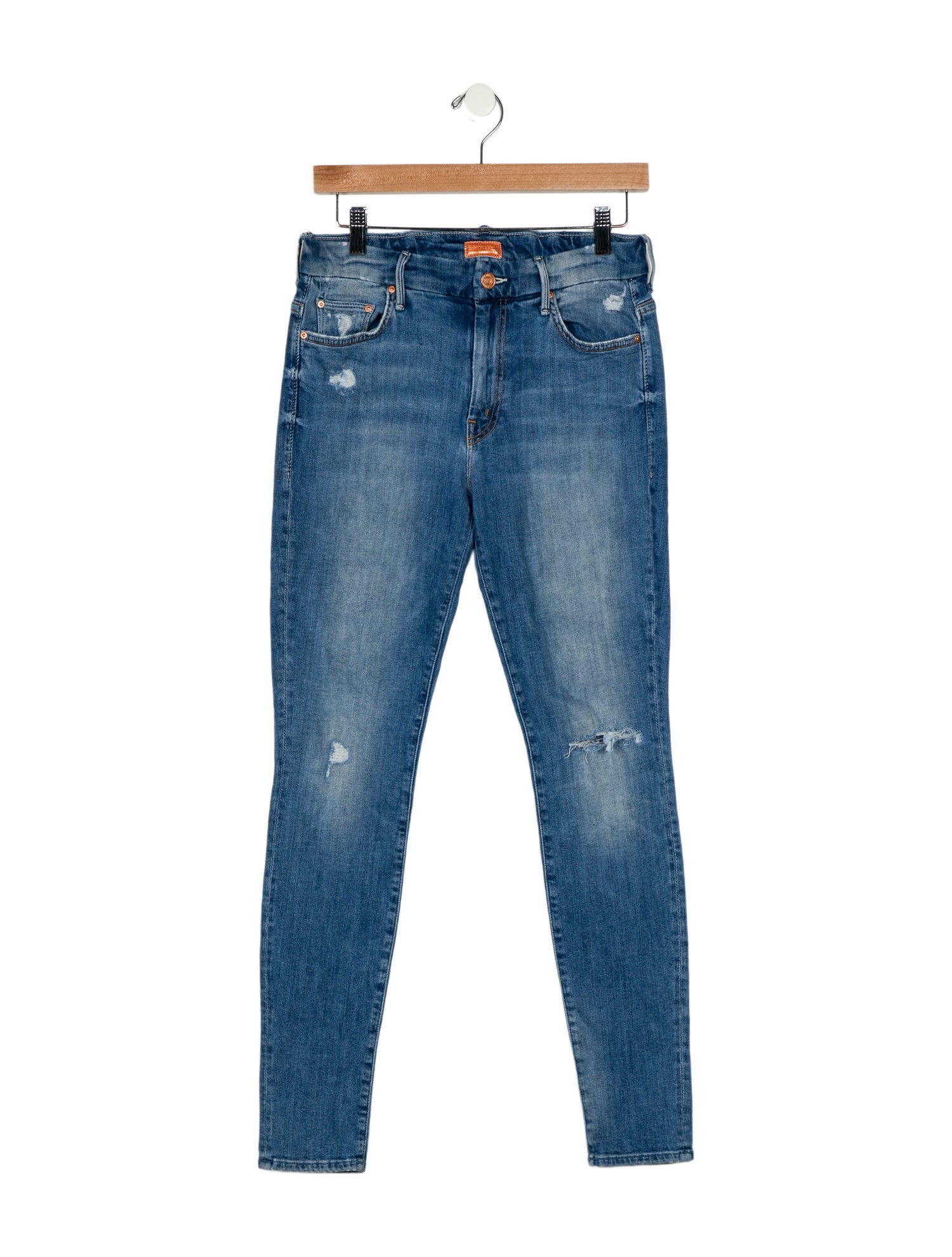 Mother Mid-Rise Skinny Leg Jeans