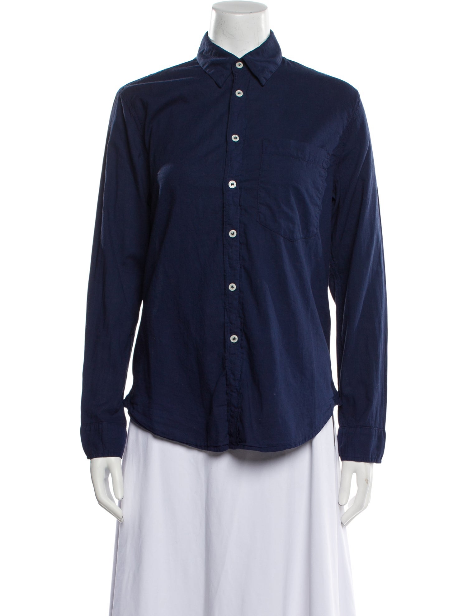 Mother Long Sleeve Button-Up Top