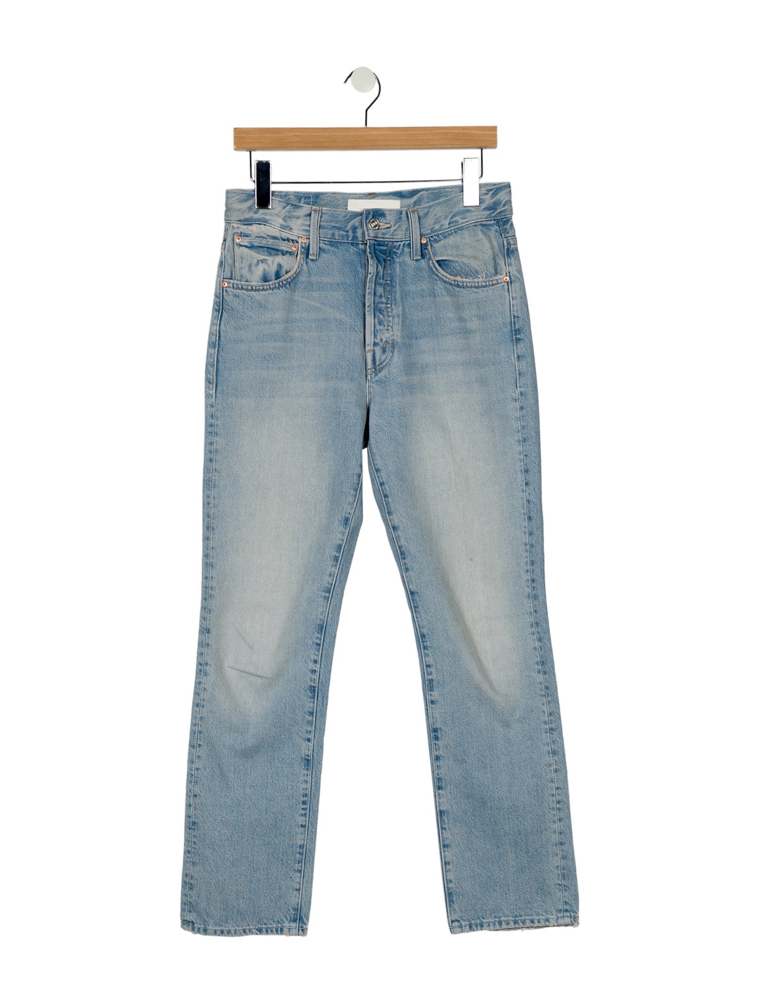 Mother Mid-Rise Straight Leg Jeans
