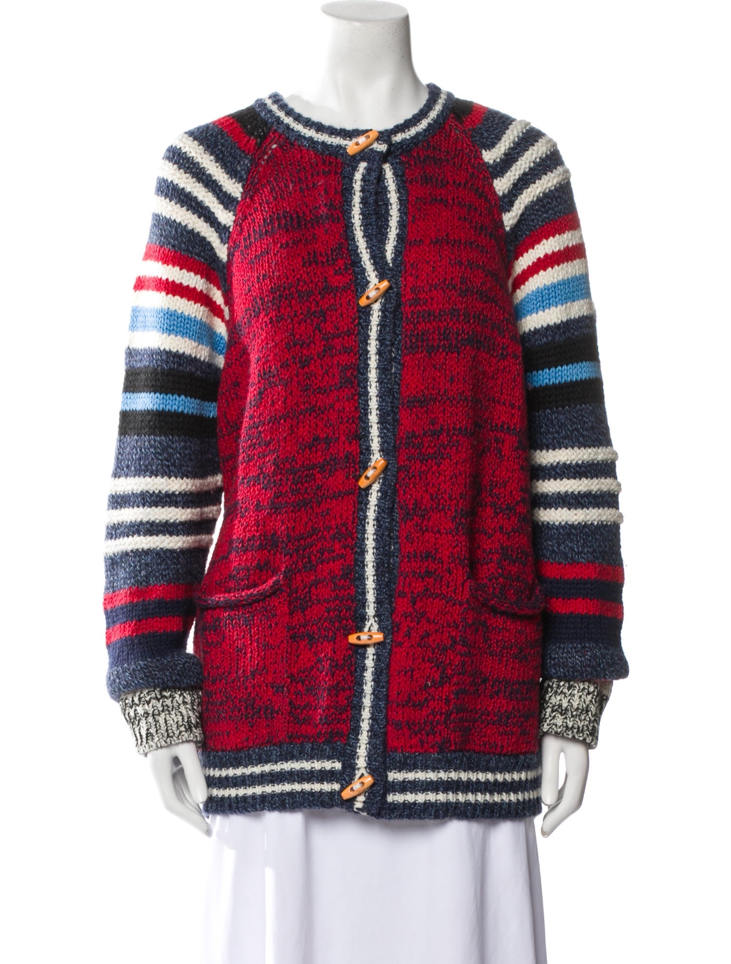 Mother Striped Scoop Neck Sweater