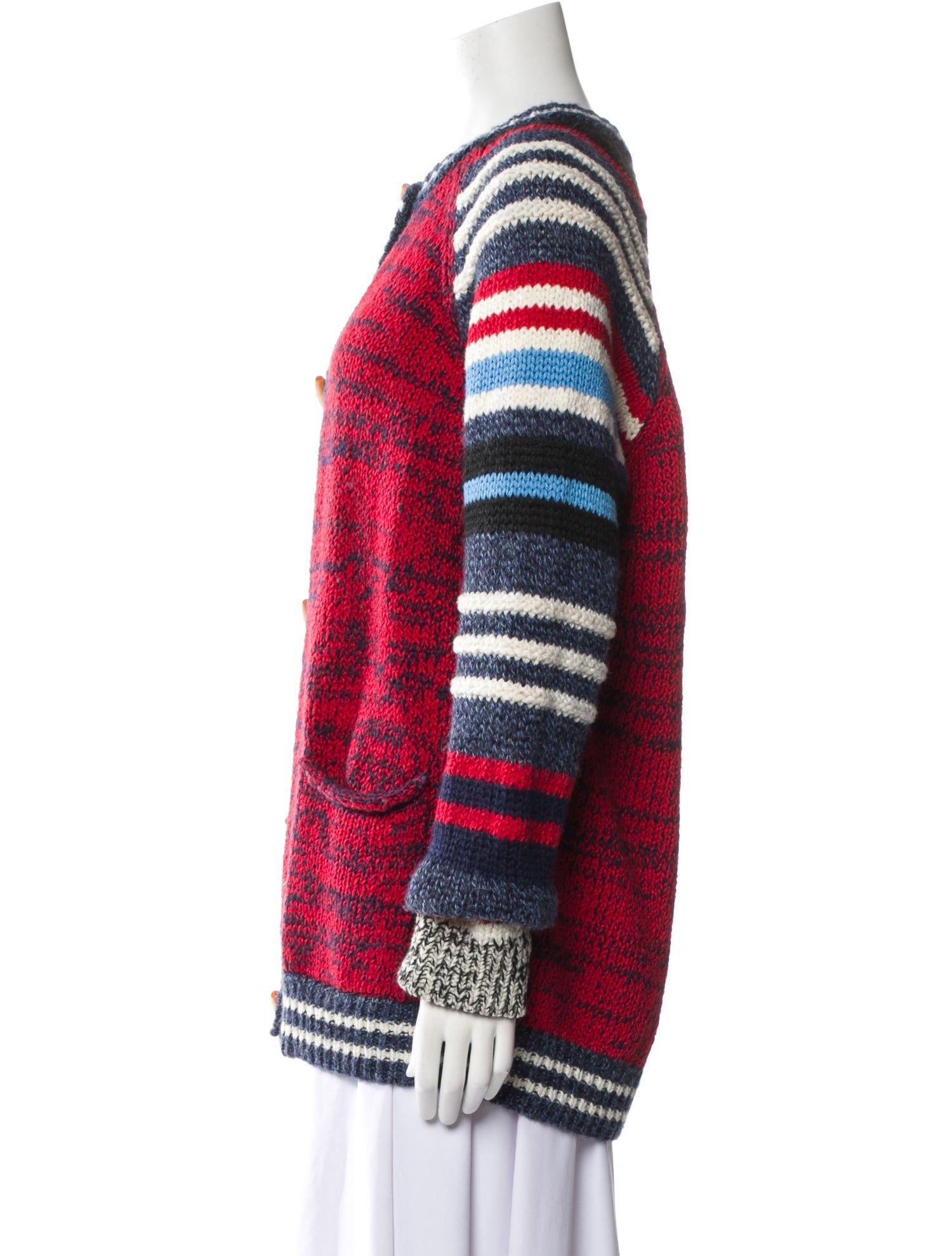 Mother Striped Scoop Neck Sweater