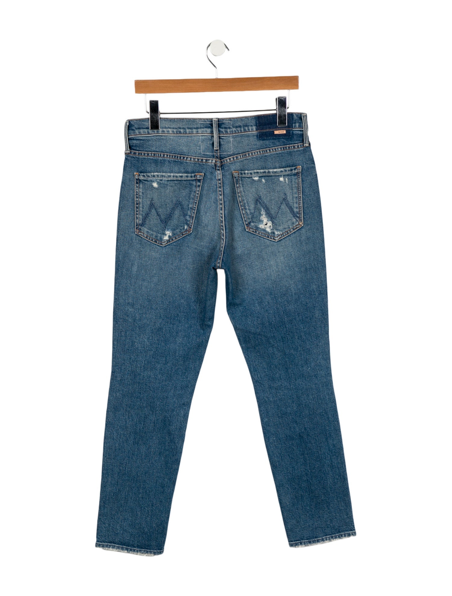 Mother Mid-Rise Straight Leg Jeans