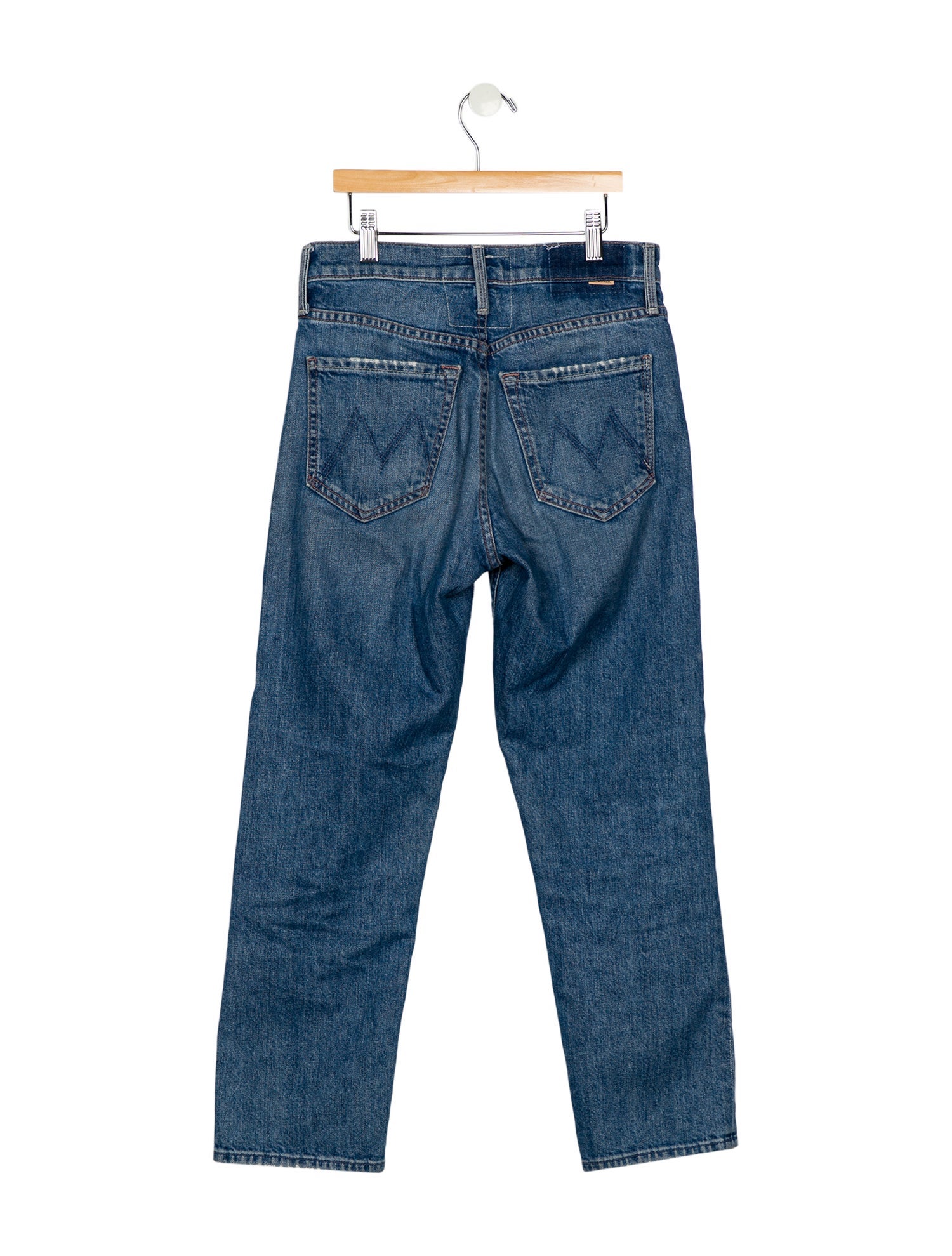 Mother Mid-Rise Straight Leg Jeans