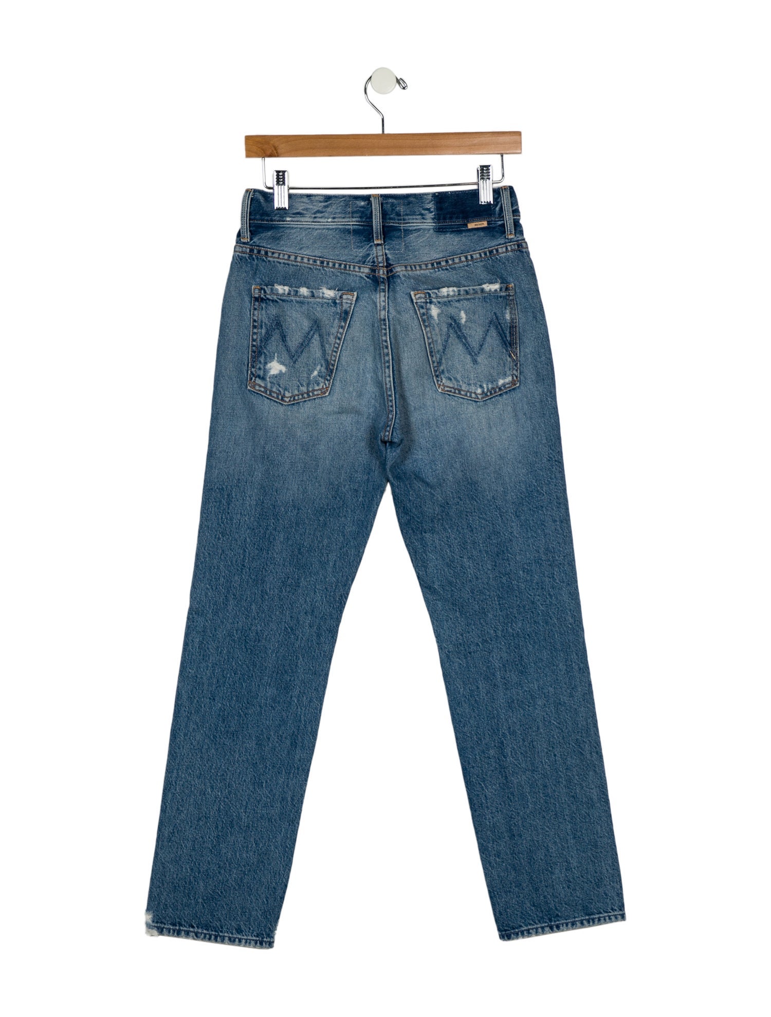 Mother Mid-Rise Straight Leg Jeans