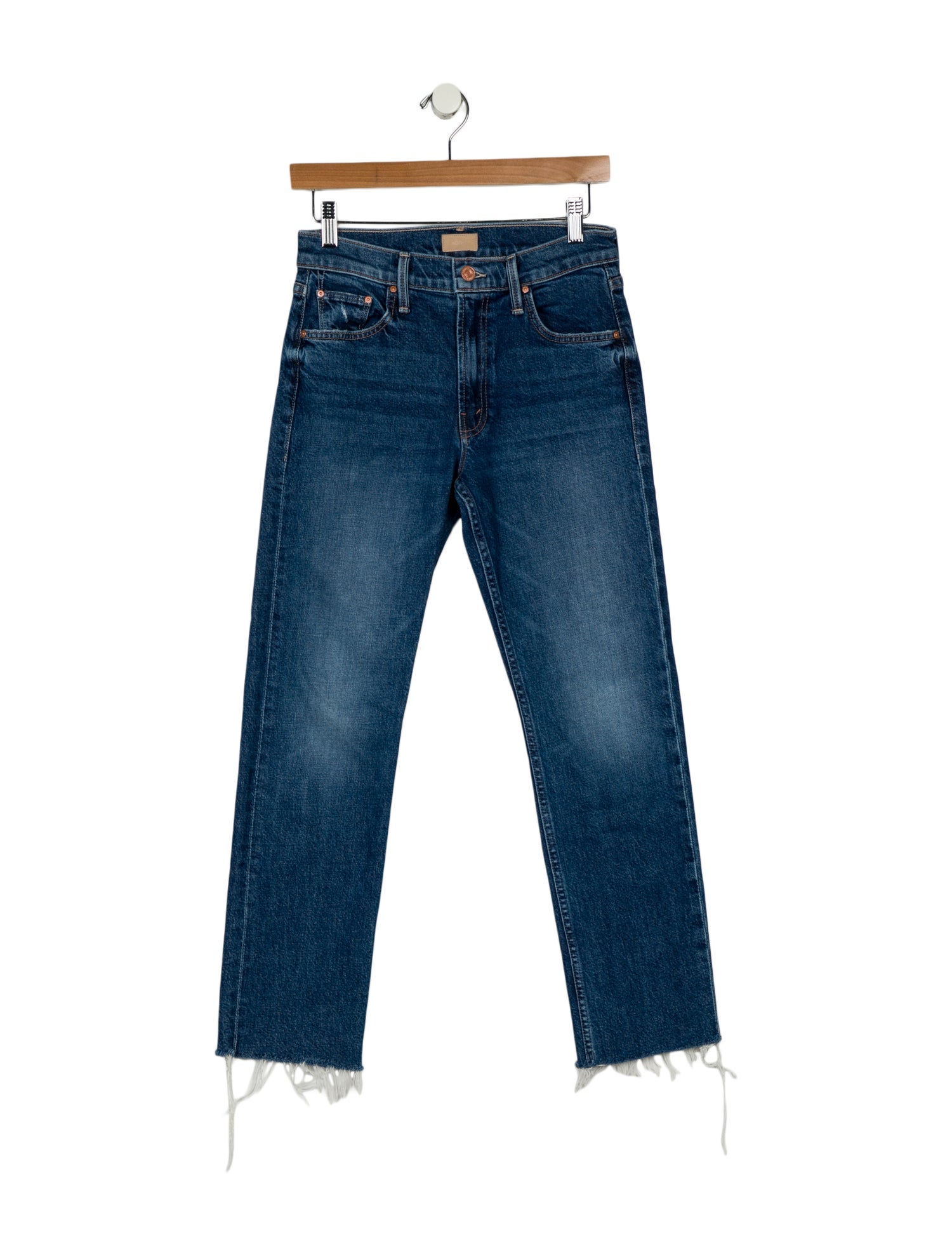 Mother Mid-Rise Straight Leg Jeans