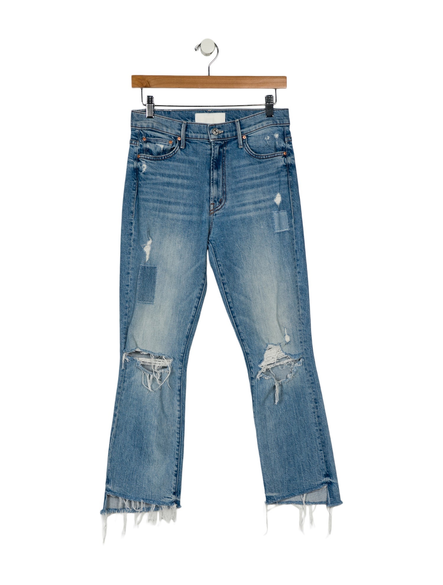 Mother Mid-Rise Straight Leg Jeans