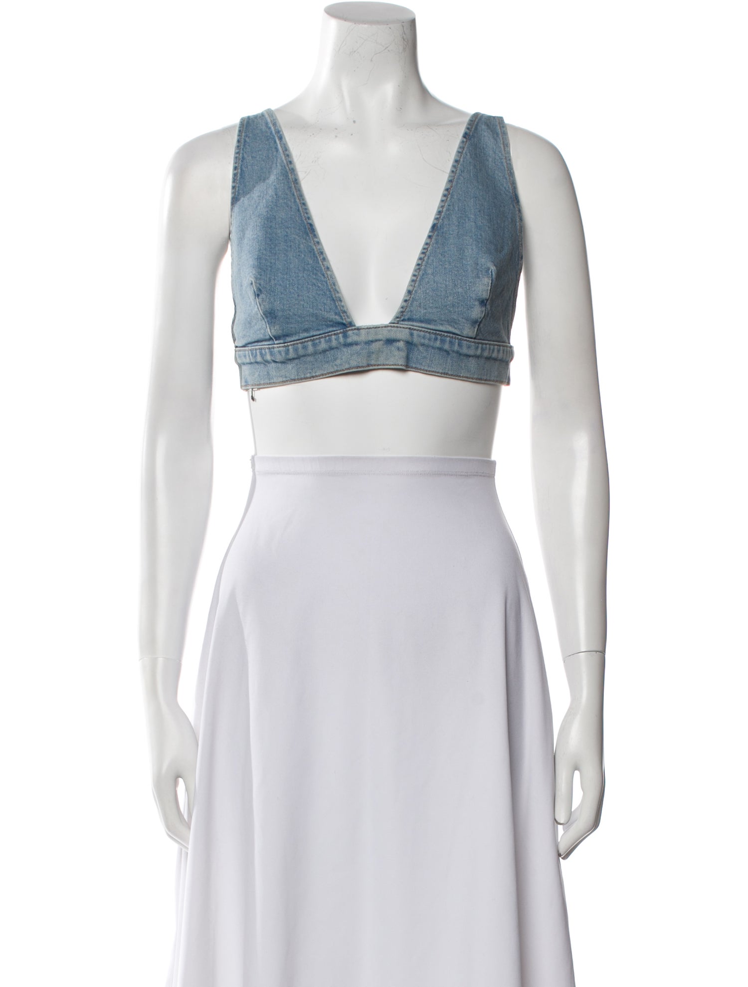 Mother V-Neck Sleeveless Crop Top