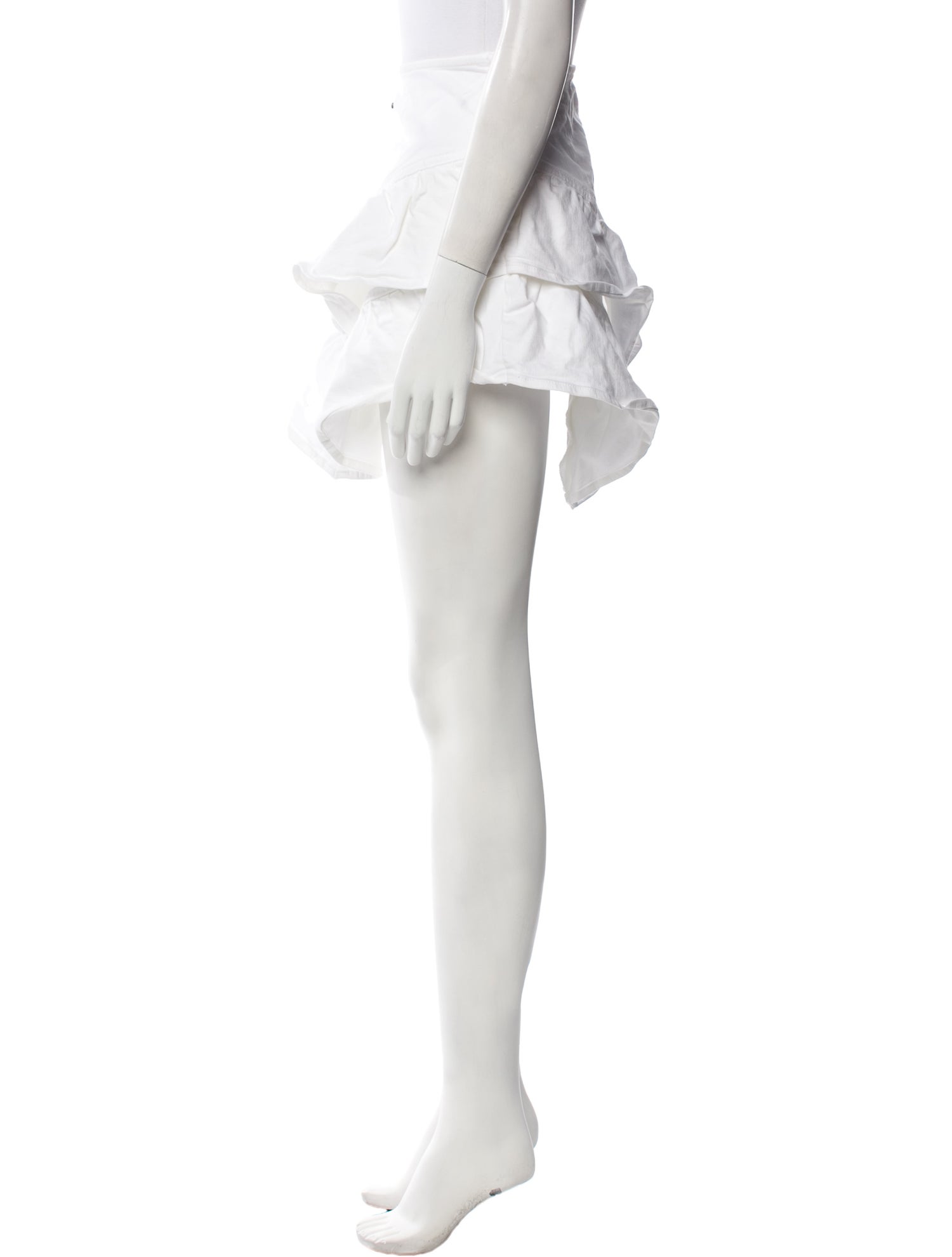 Mother Ruffle Embellishment Mini Skirt