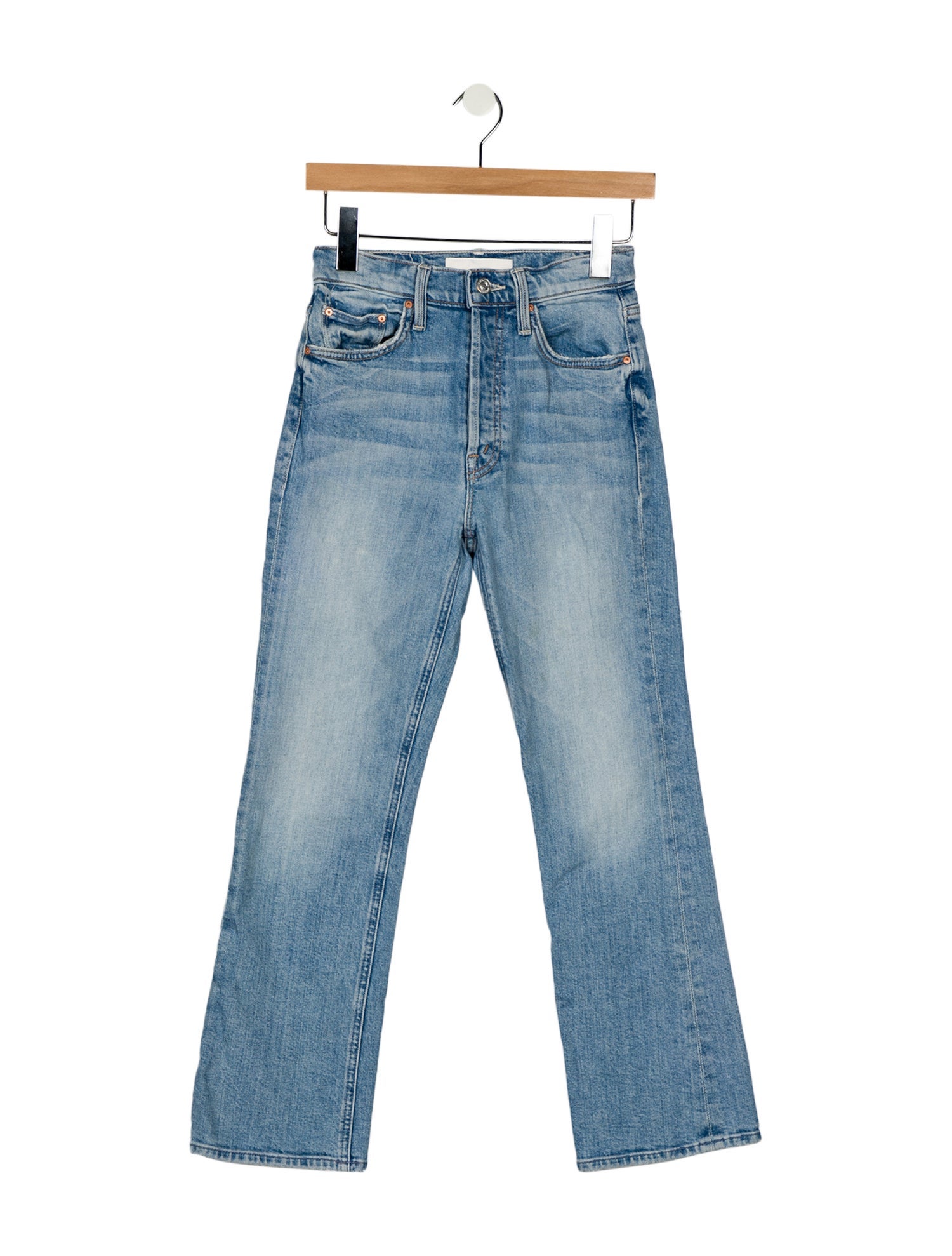 Mother Mid-Rise Straight Leg Jeans