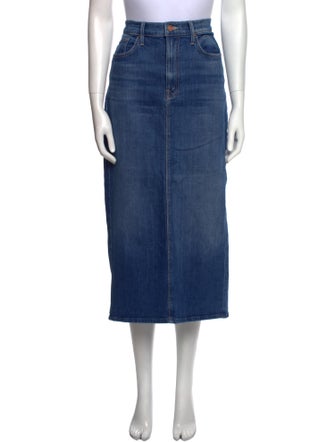 Mother Distressed Accents Midi Length Skirt