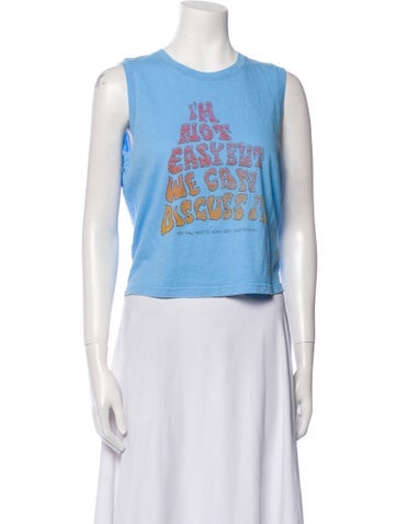 Mother Tops Graphic Print Crew Neck Top S