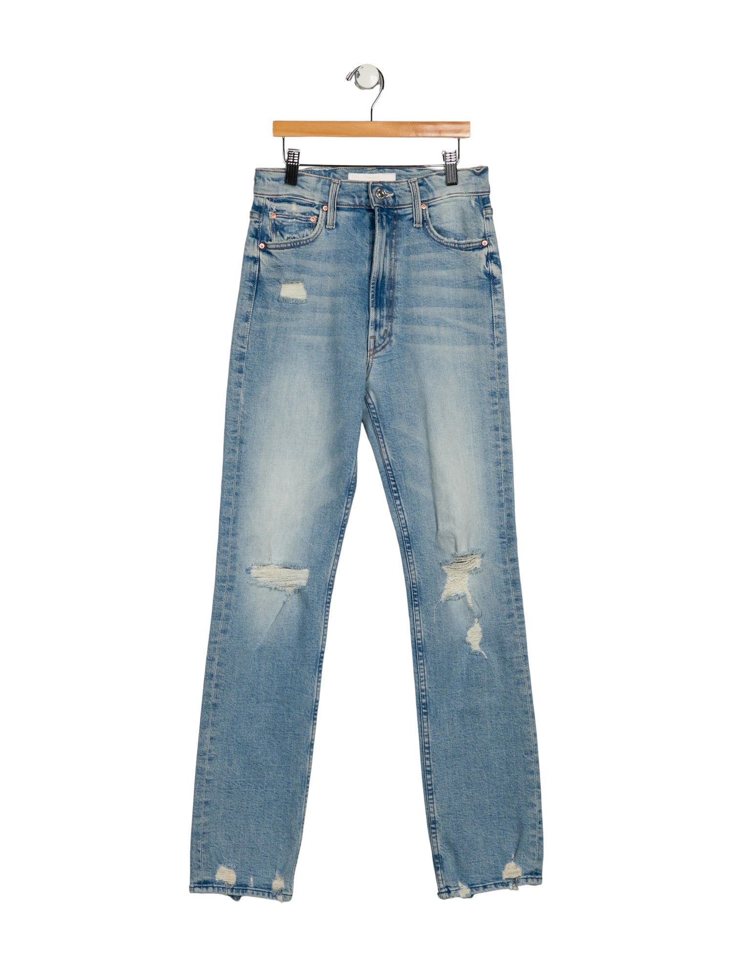 Mother High-Rise Straight Leg Jeans
