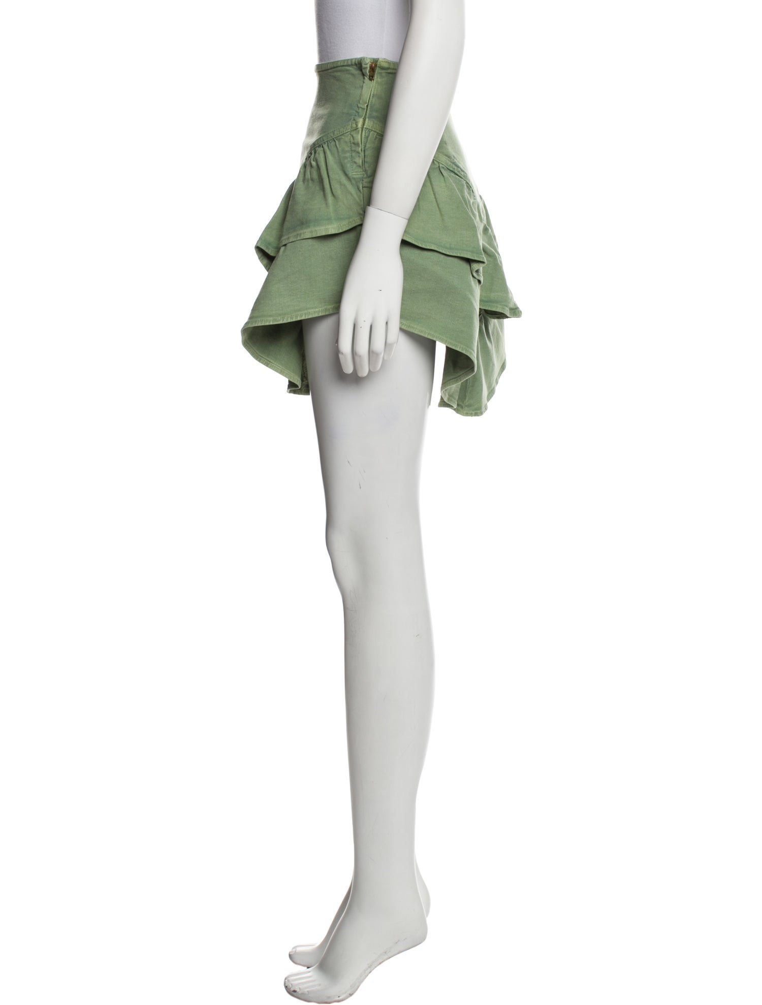 Mother Ruffle Embellishment Mini Skirt