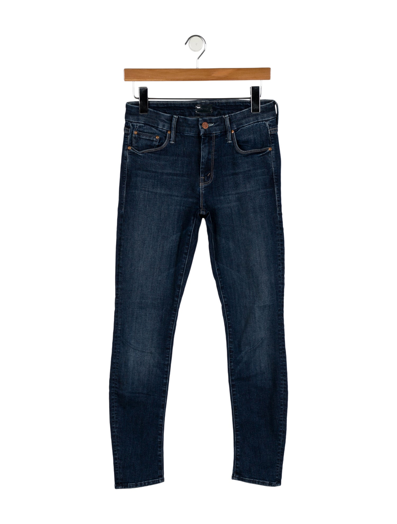 Mother Mid-Rise Skinny Leg Jeans