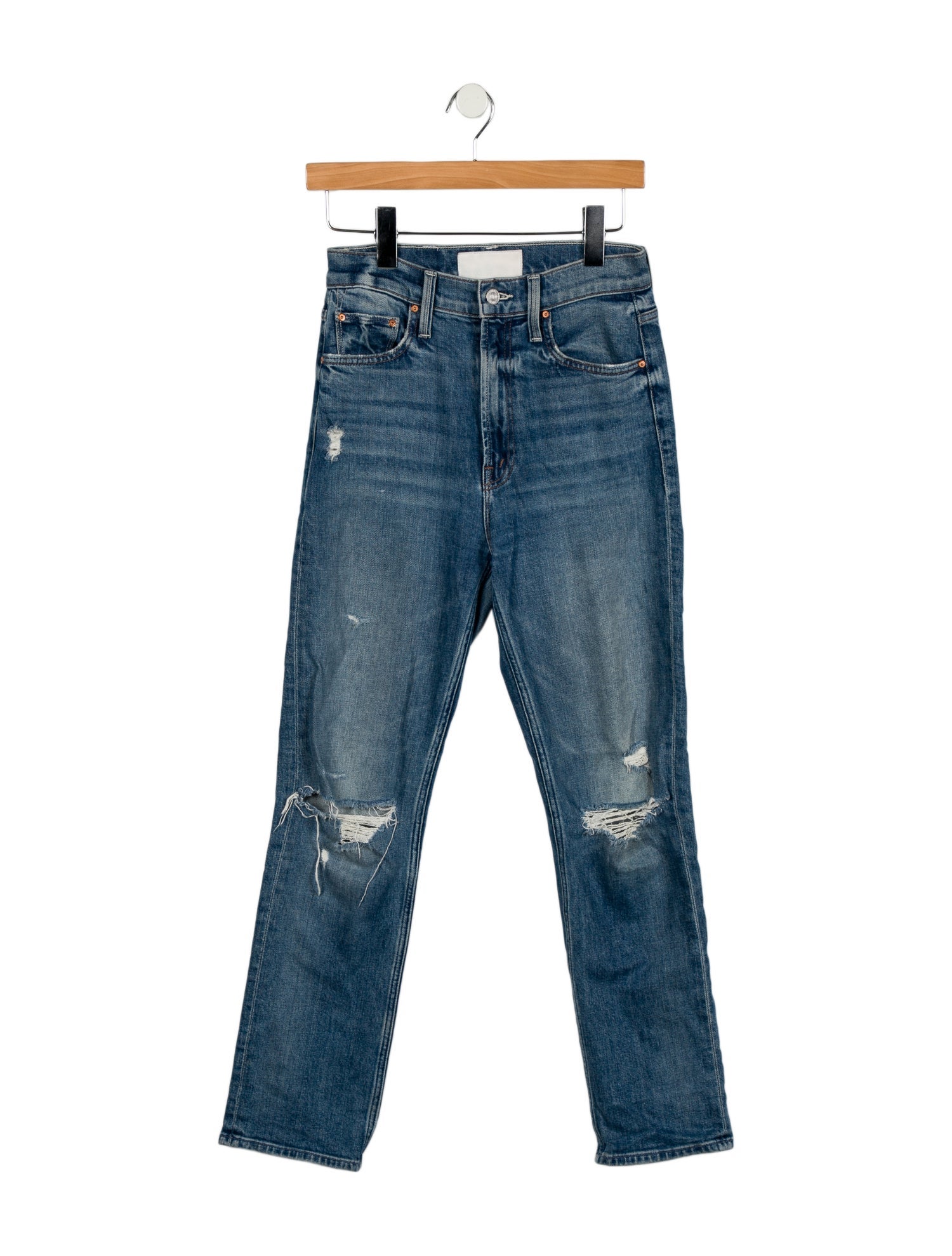 Mother High-Rise Straight Leg Jeans