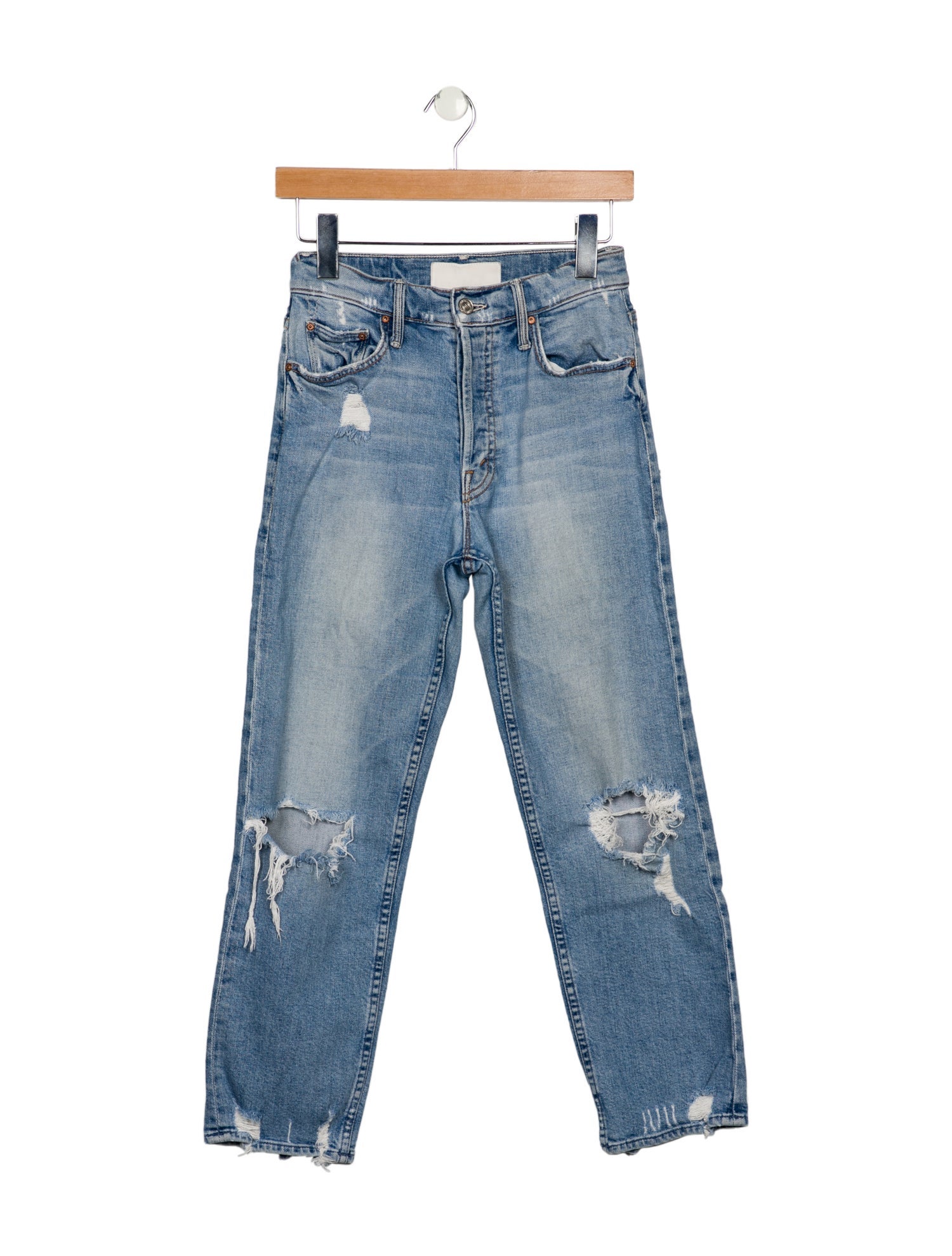 Mother Mid-Rise Straight Leg Jeans