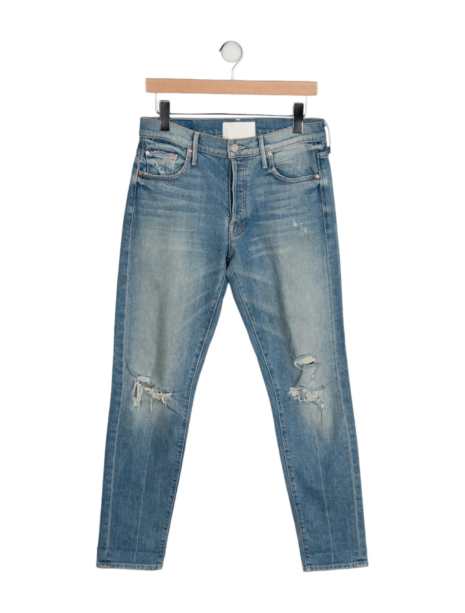 Mother Mid-Rise Straight Leg Jeans