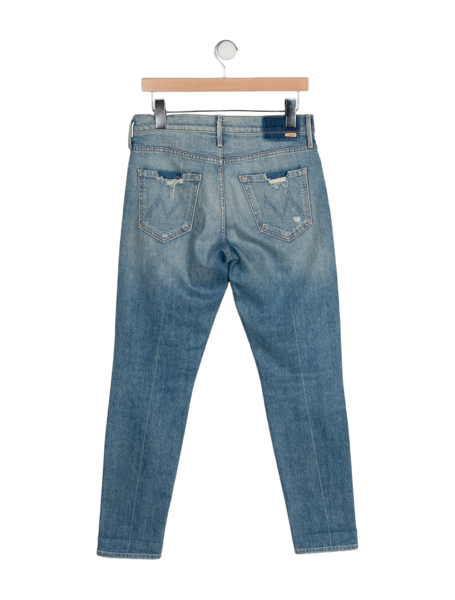 Mother Mid-Rise Straight Leg Jeans