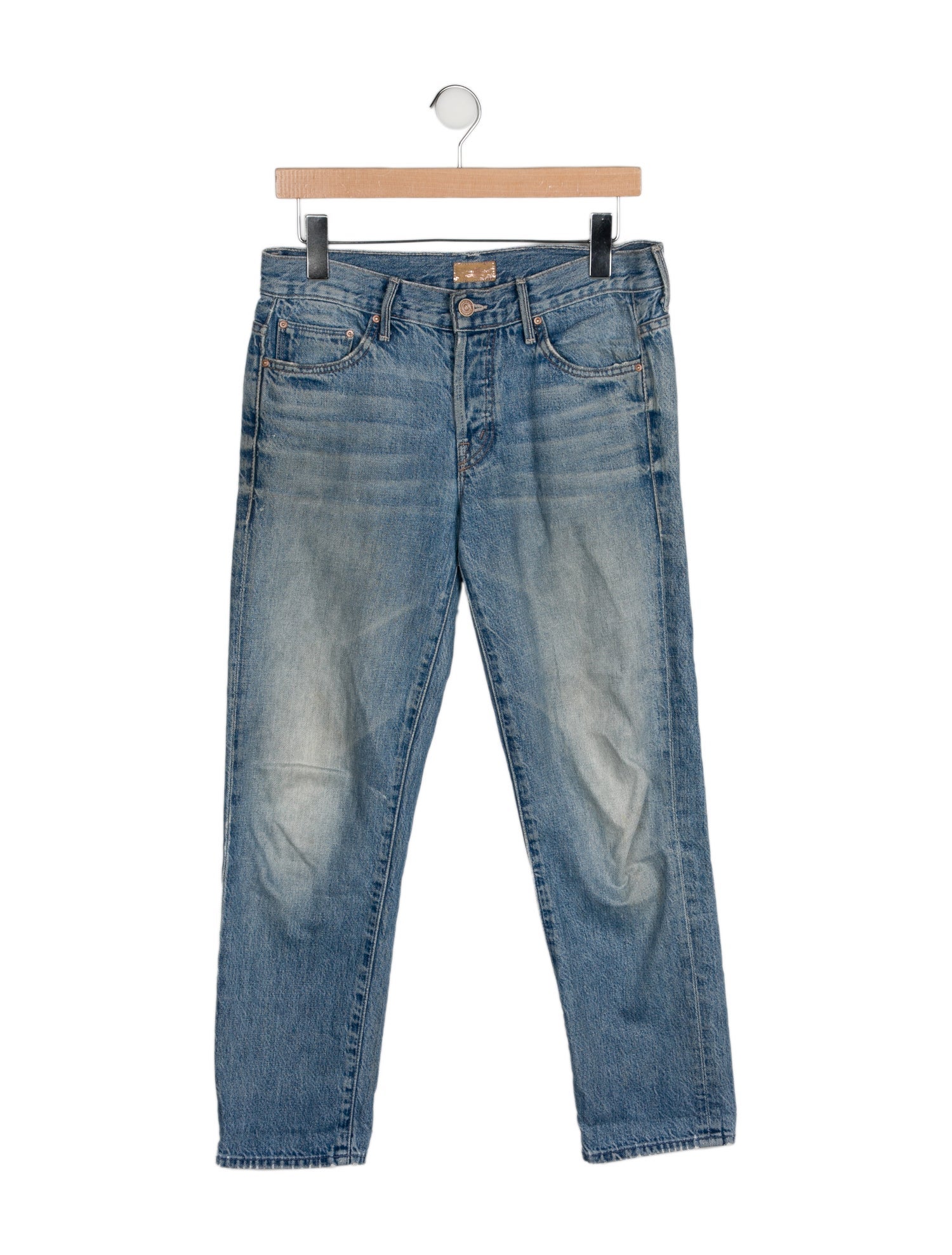 Mother Mid-Rise Straight Leg Jeans
