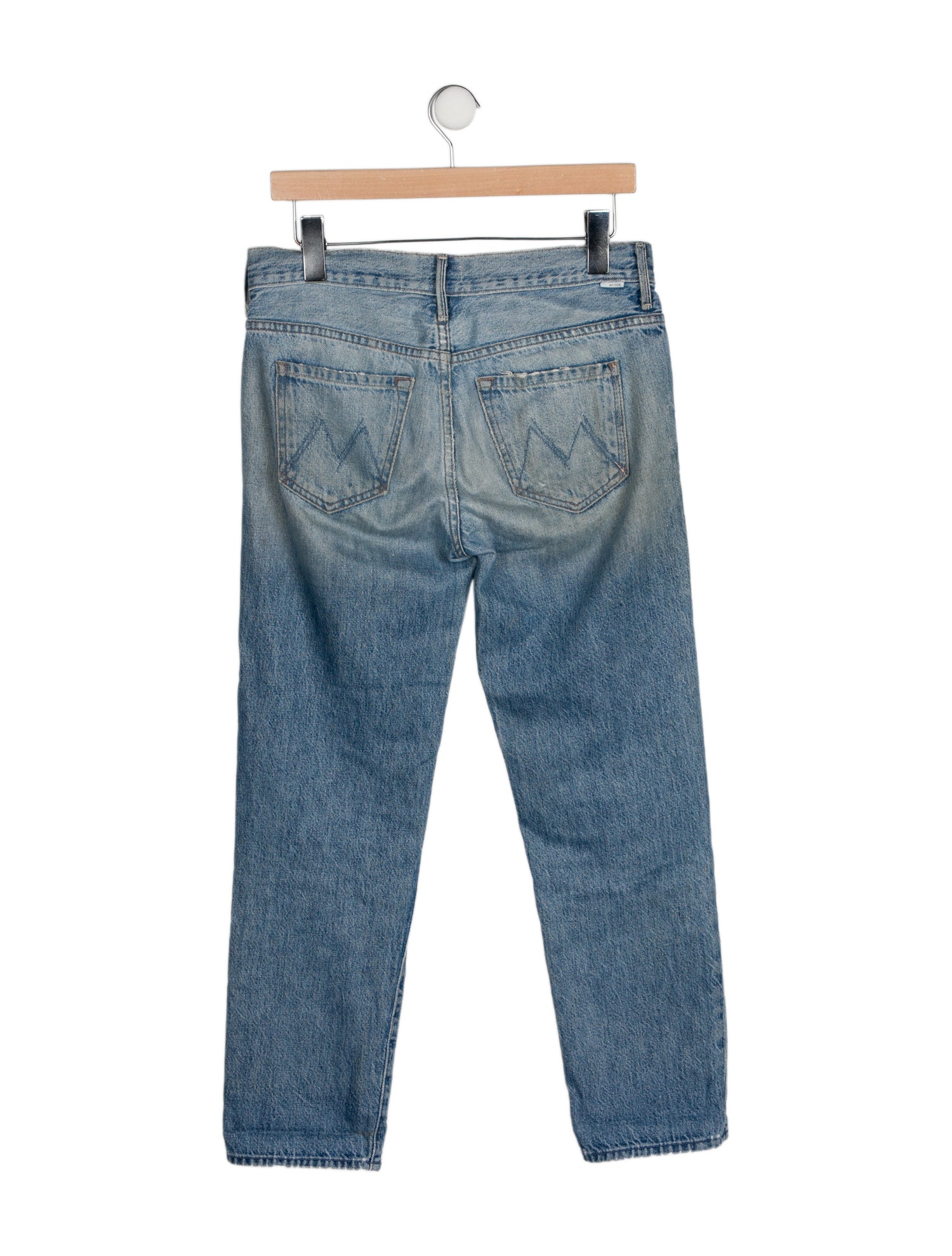 Mother Mid-Rise Straight Leg Jeans