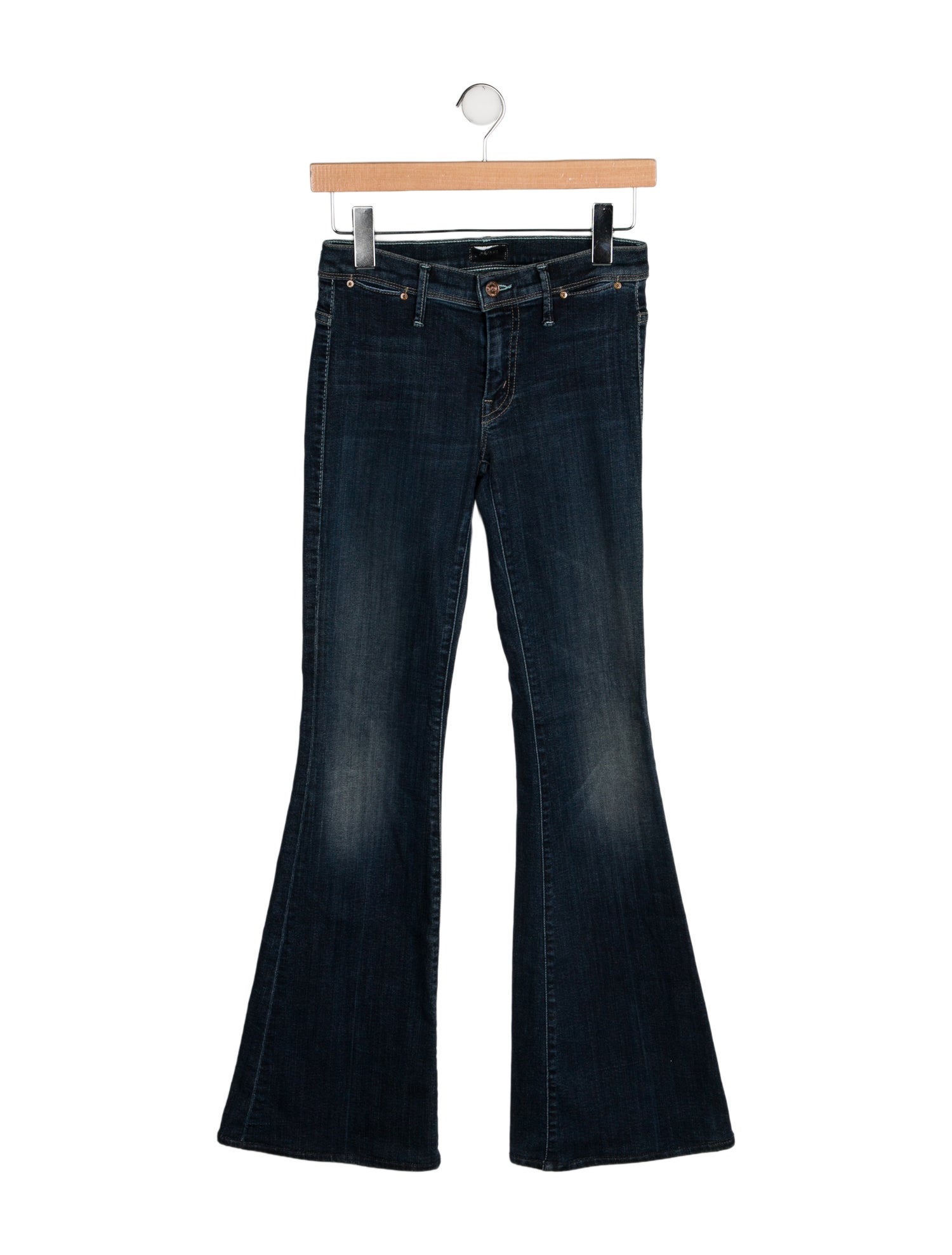 Mother Mid-Rise Wide Leg Jeans