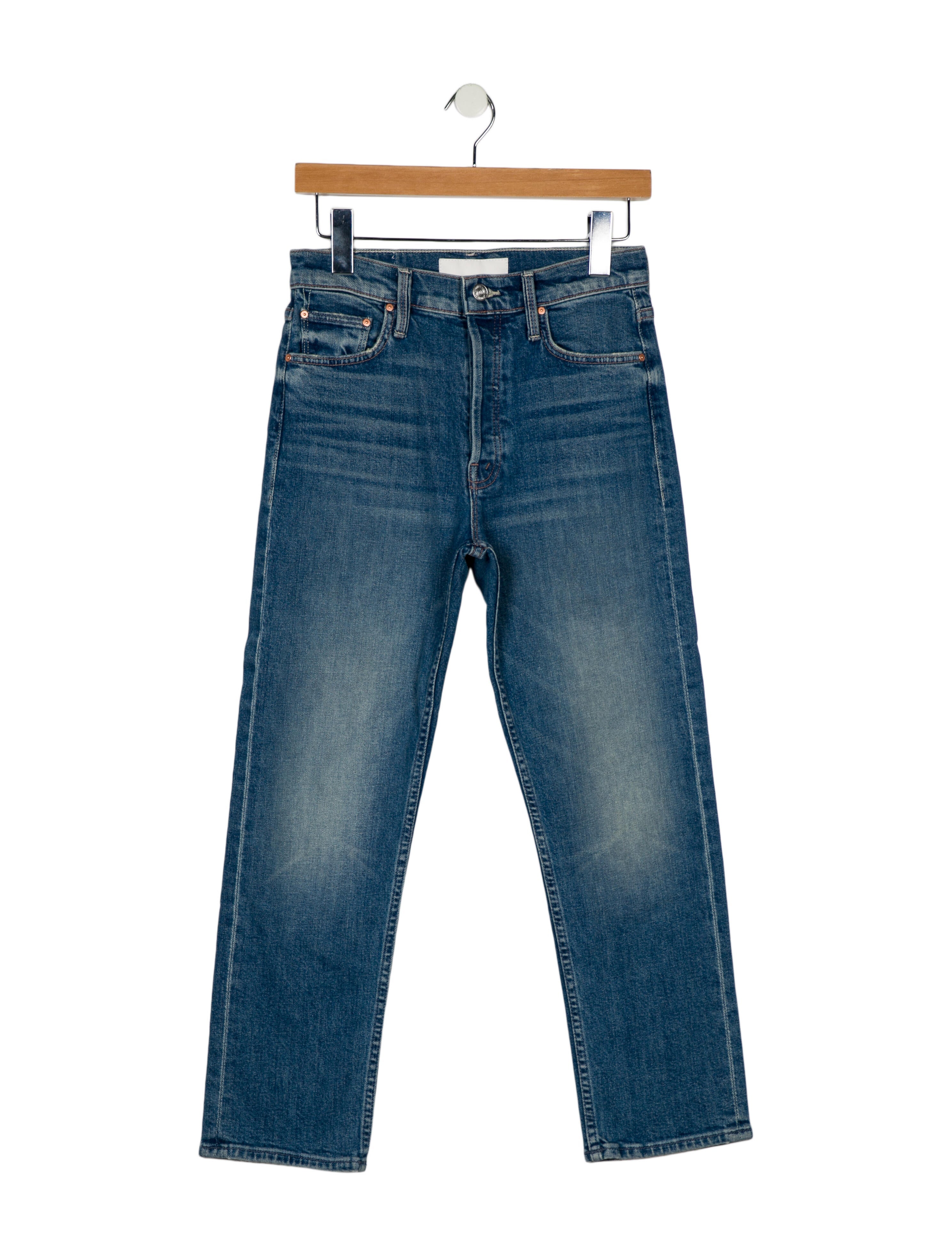 Mother High-Rise Straight Leg Jeans
