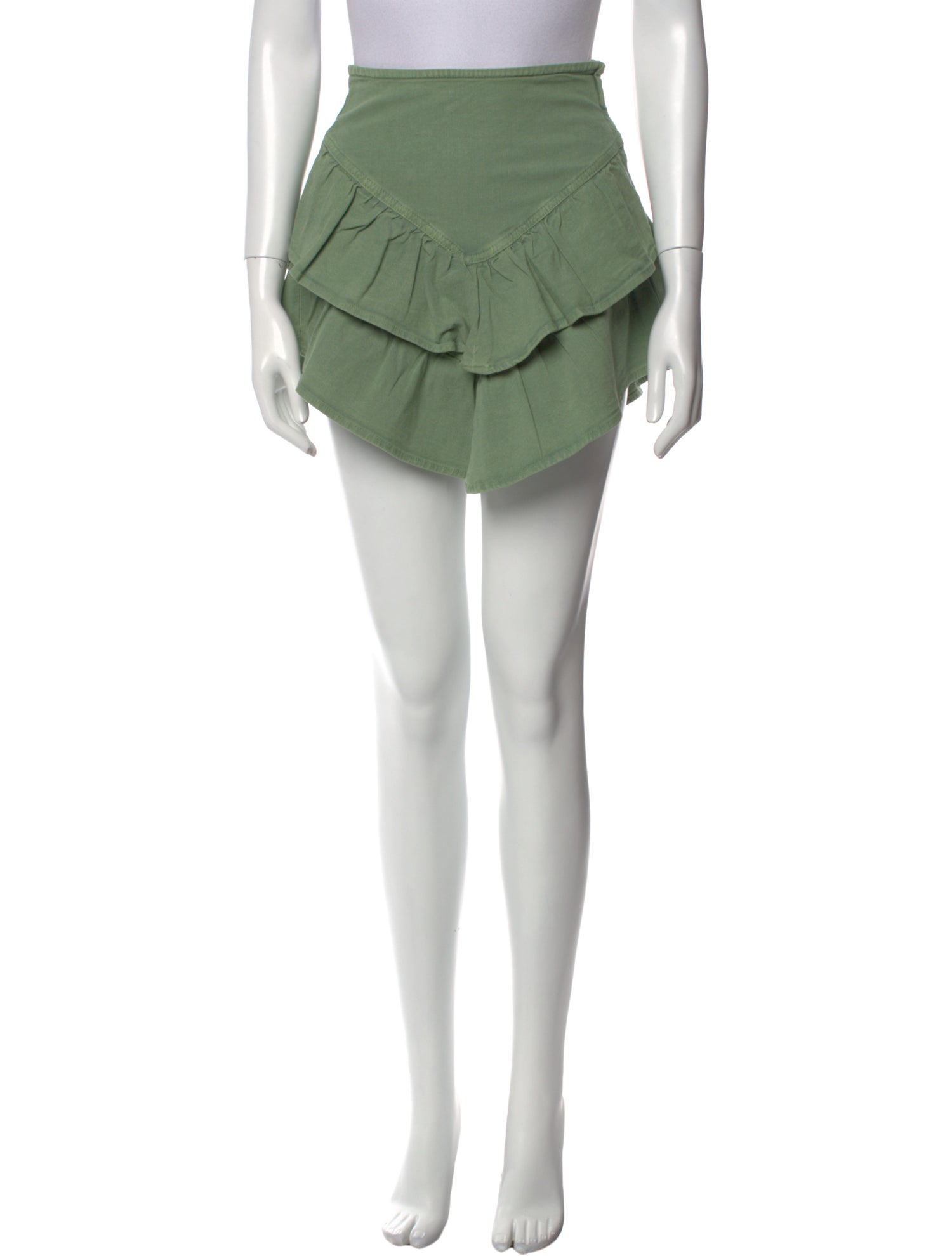 Mother Ruffle Embellishment Mini Skirt