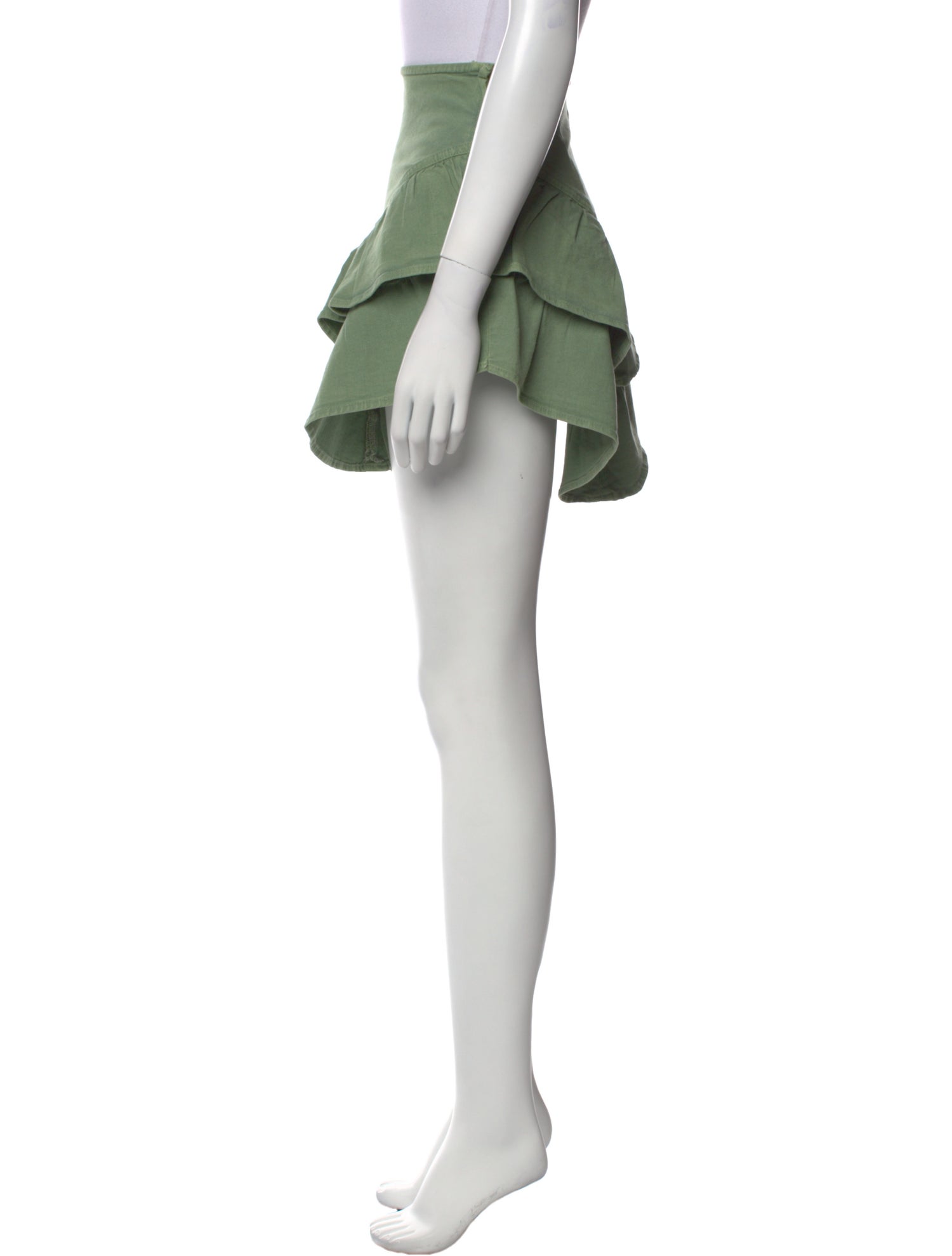 Mother Ruffle Embellishment Mini Skirt