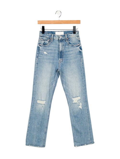 Mother Mid-Rise Straight Leg Jeans