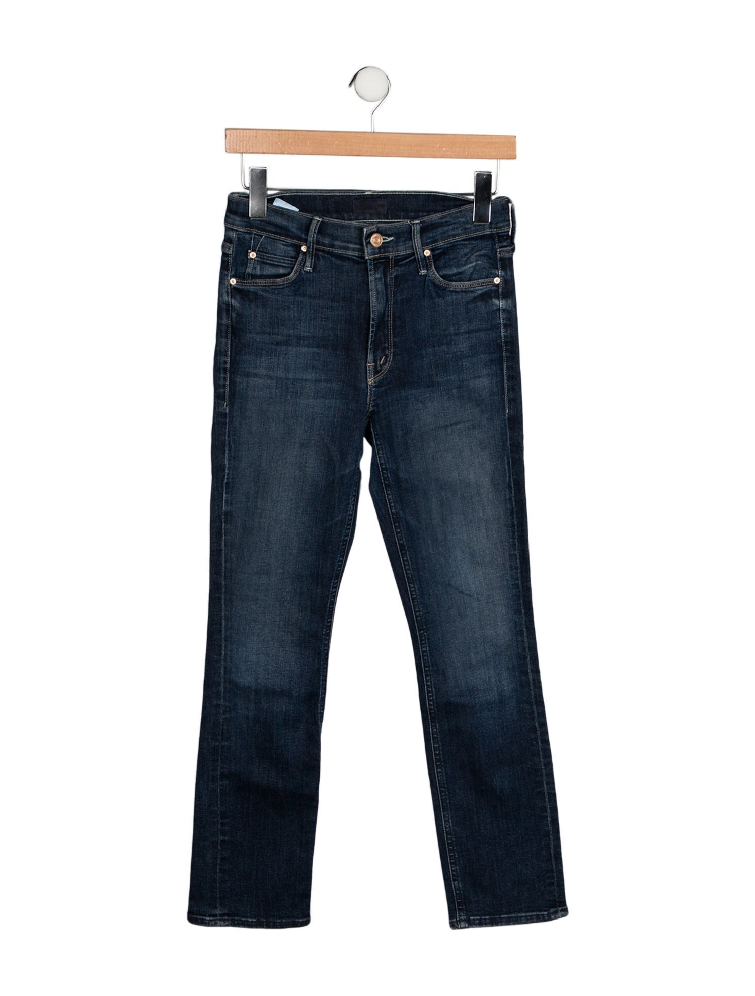 Mother Mid-Rise Straight Leg Jeans