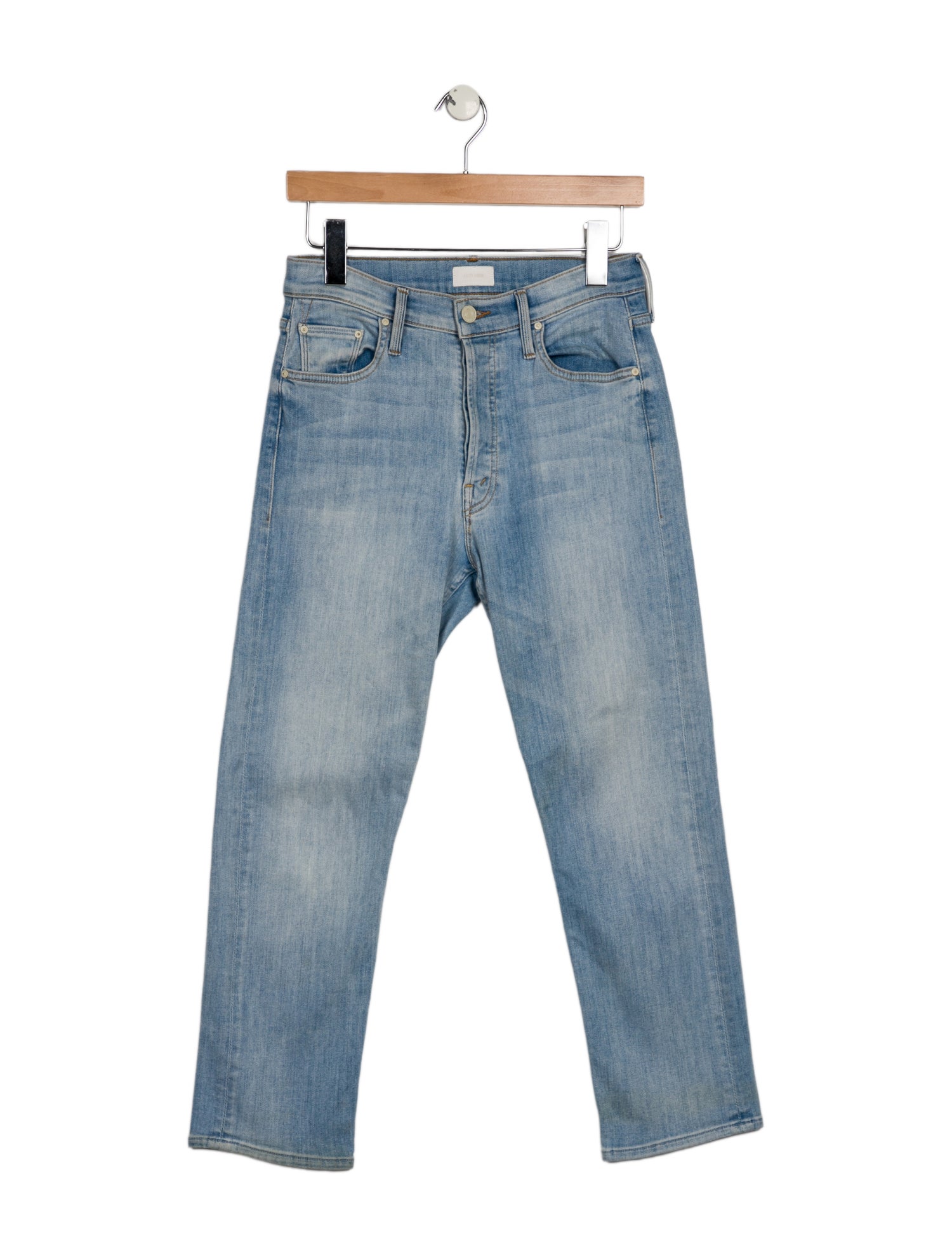 Mother Mid-Rise Straight Leg Jeans