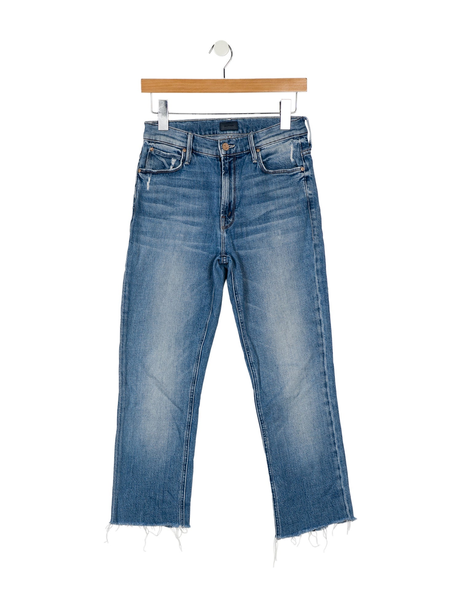 Mother Mid-Rise Straight Leg Jeans