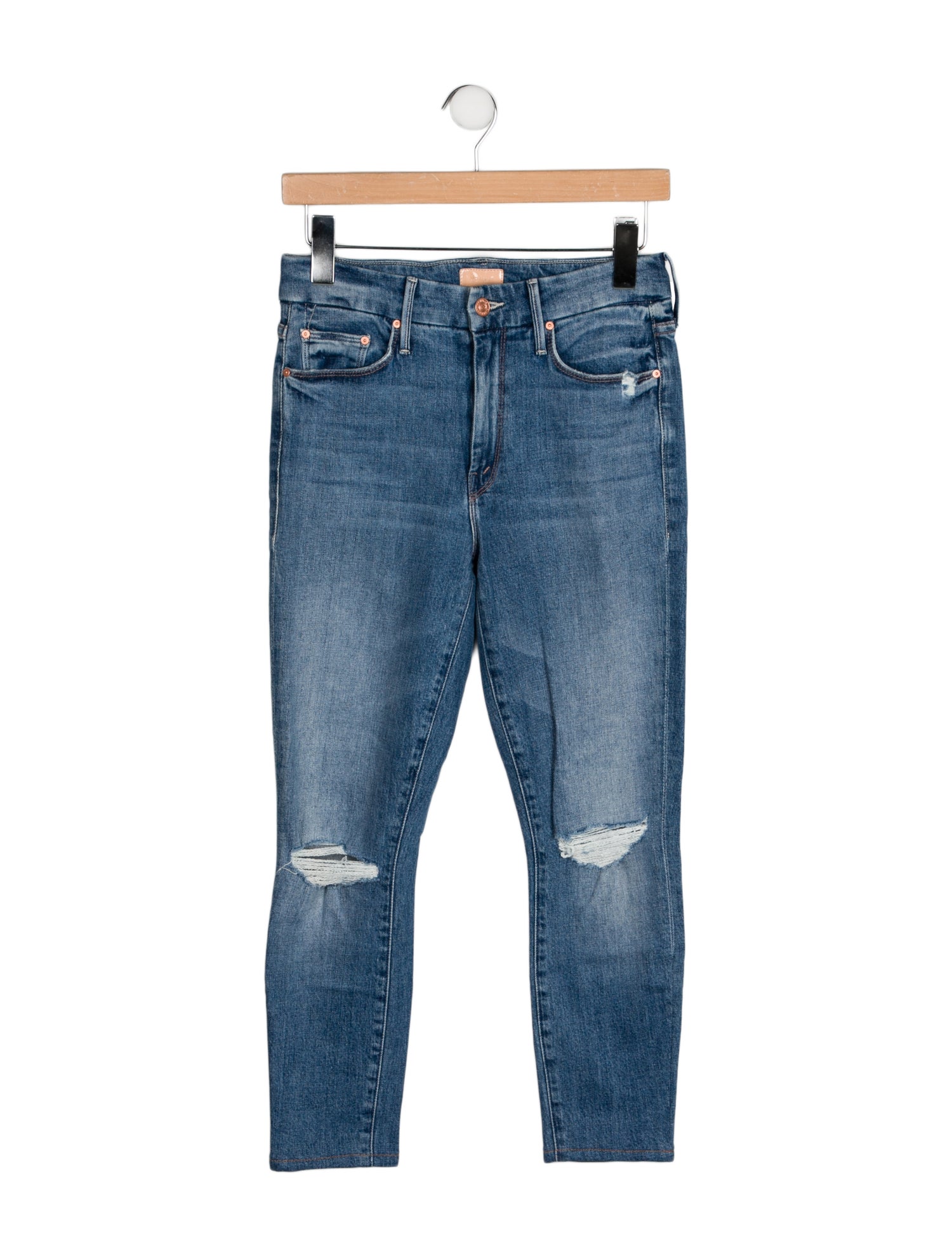Mother Mid-Rise Skinny Leg Jeans