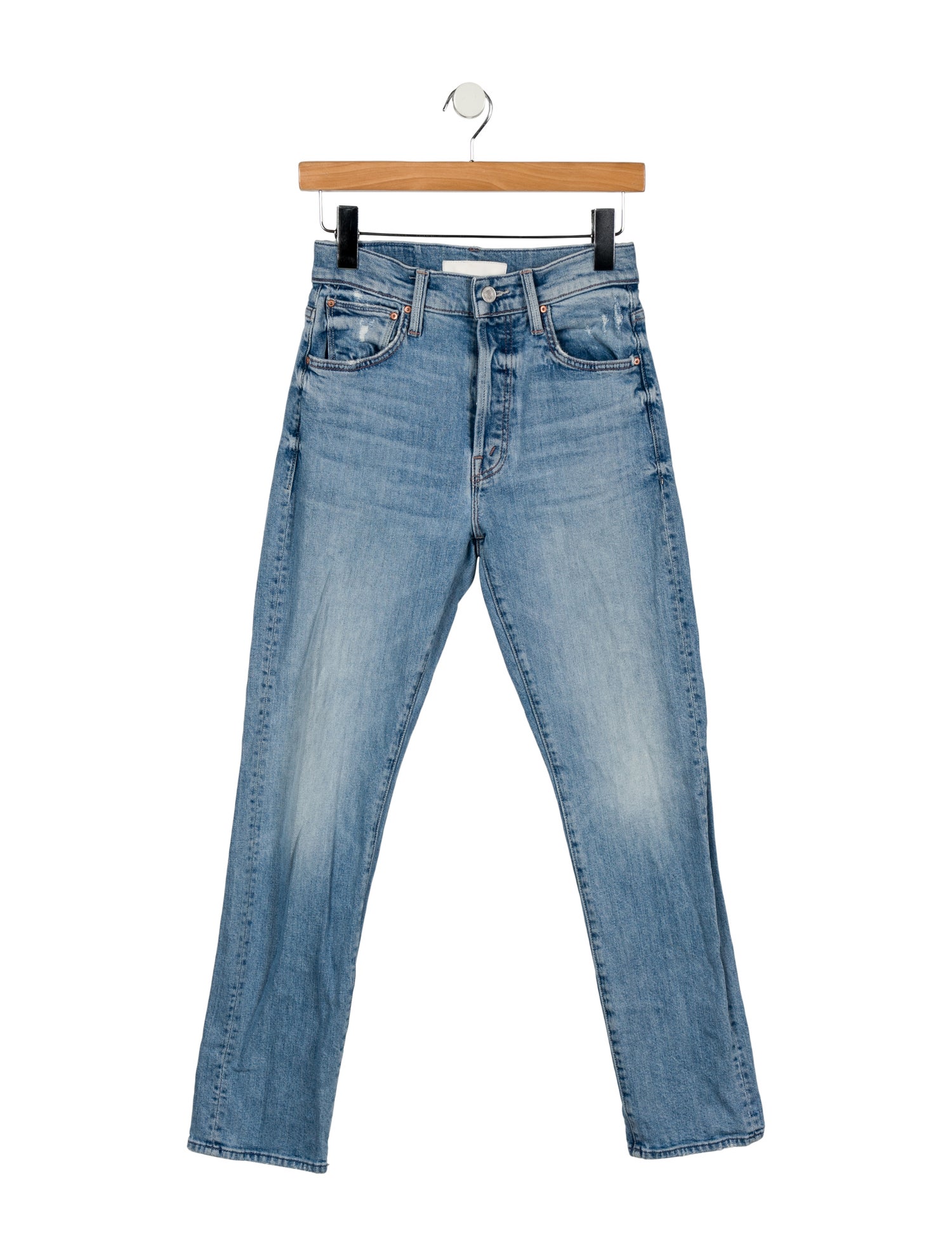 Mother Mid-Rise Straight Leg Jeans