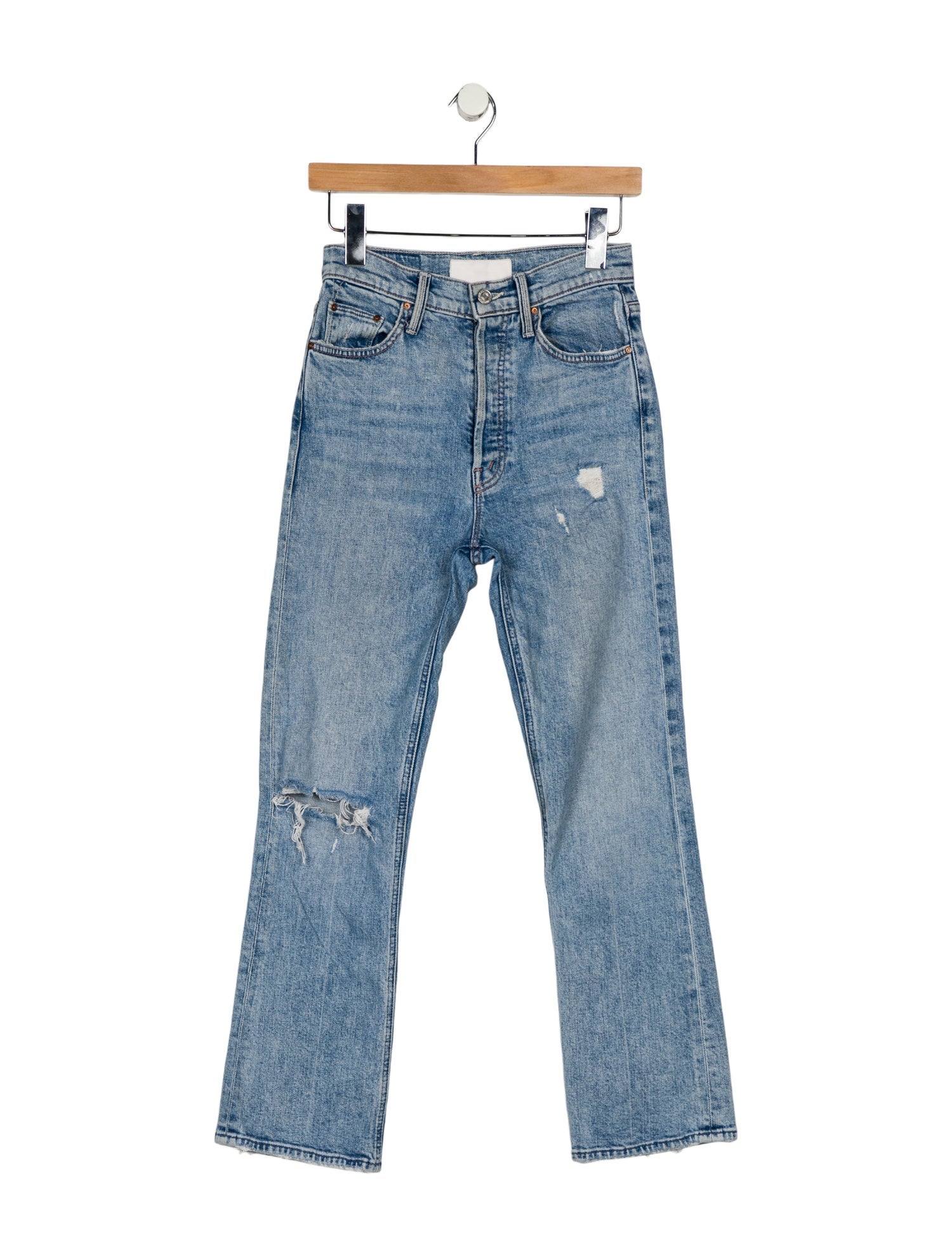 Mother Mid-Rise Straight Leg Jeans