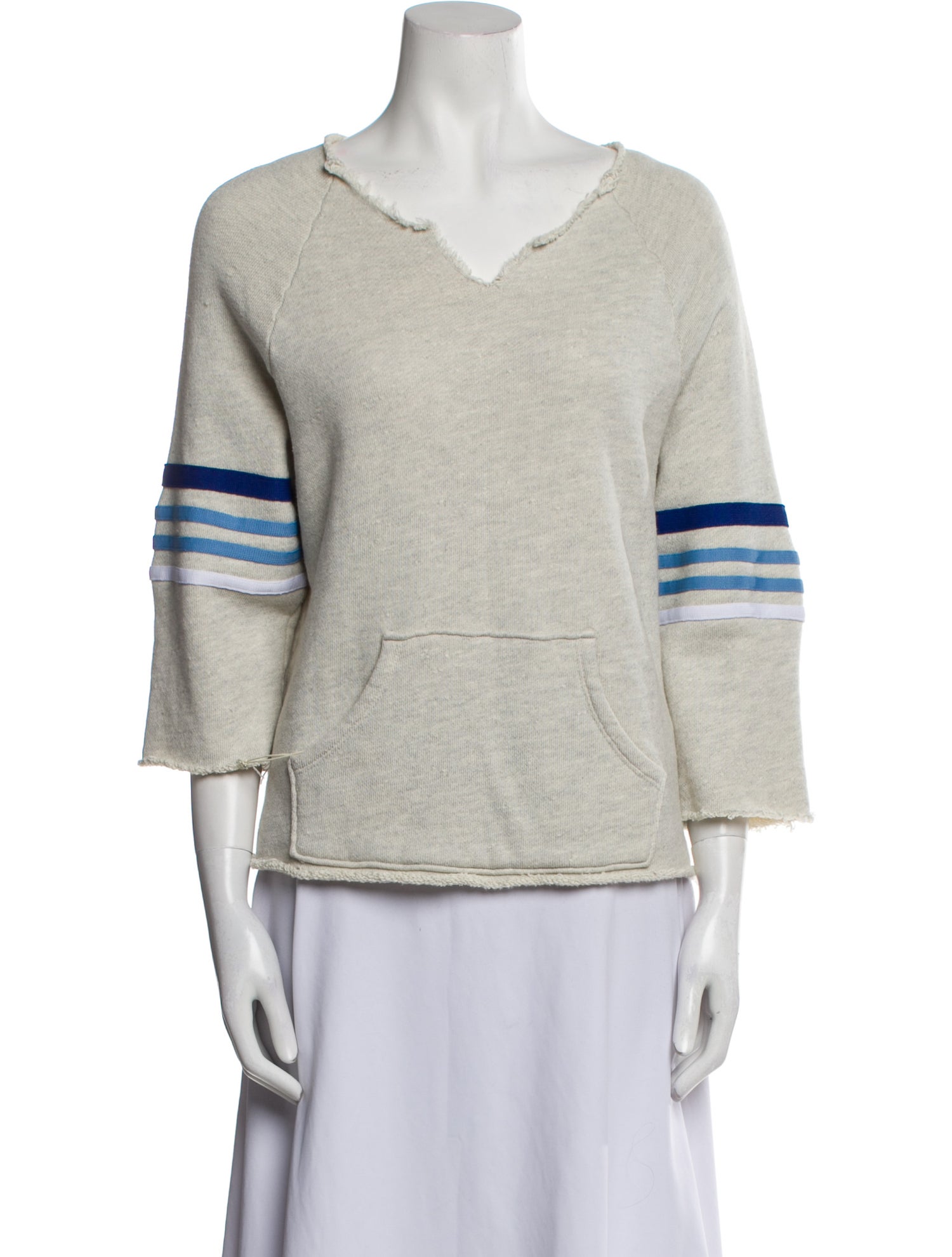 Mother Striped V-Neck Sweatshirt w/ Tags