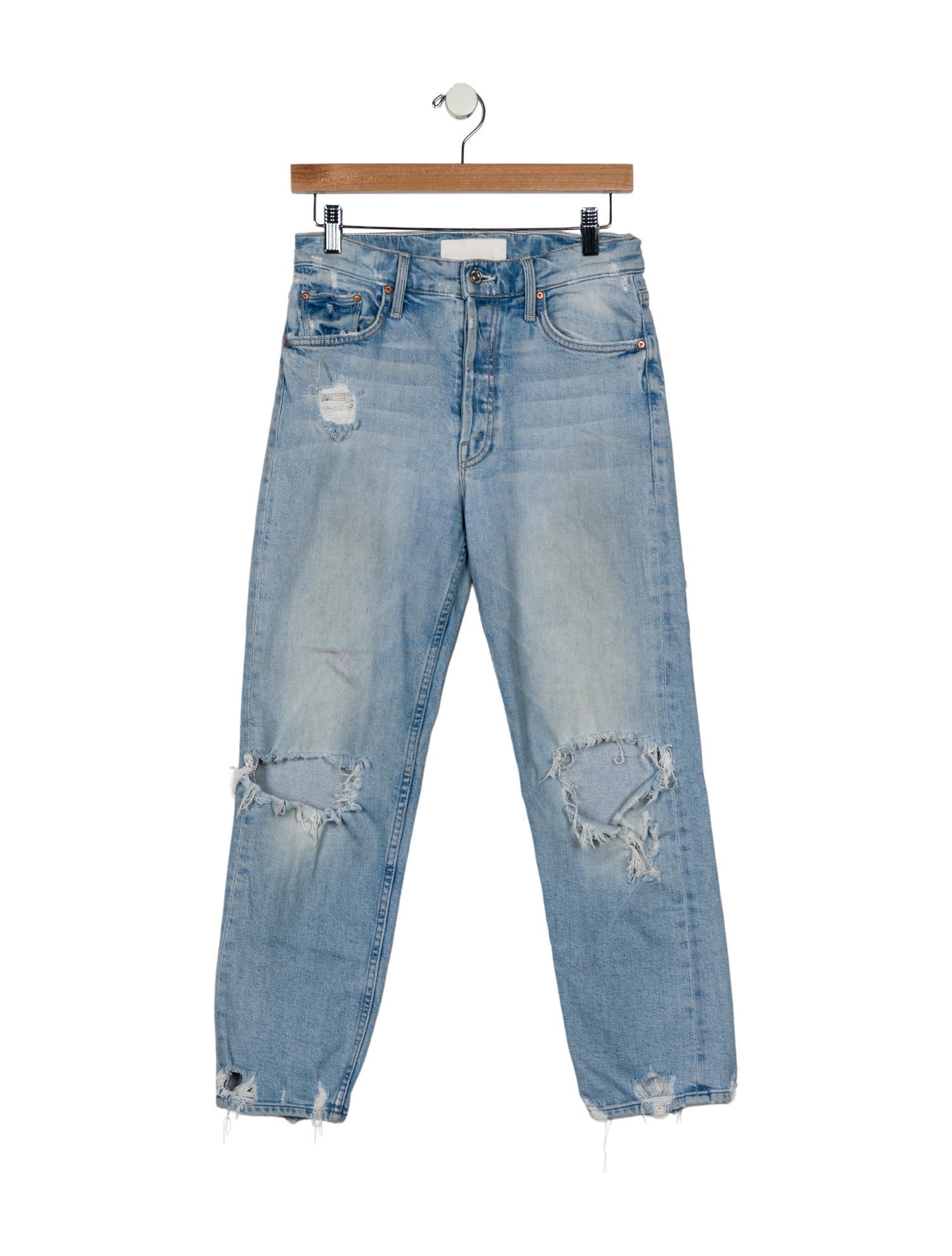 Mother Mid-Rise Straight Leg Jeans