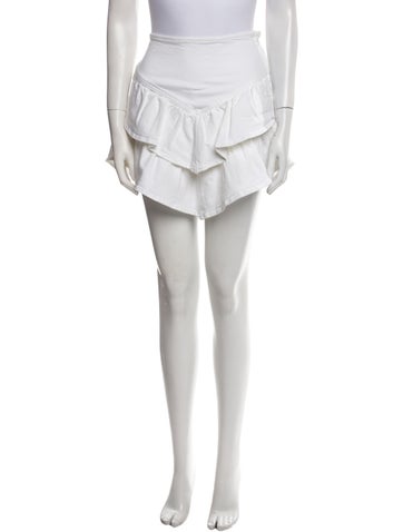 Mother Skirts Ruffle Embellishment Mini Skirt US 27 | S