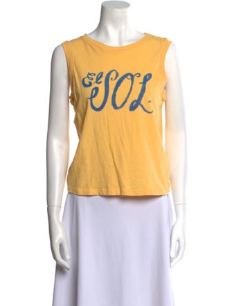 Mother Graphic Print Scoop Neck Top