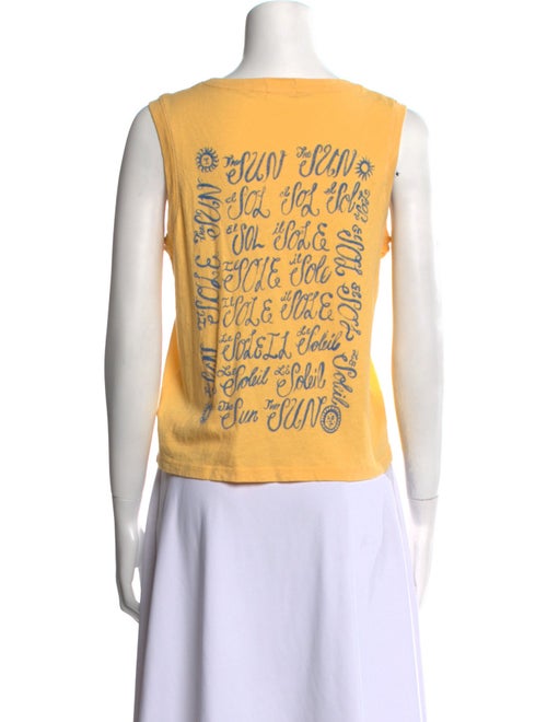 Mother Graphic Print Scoop Neck Top